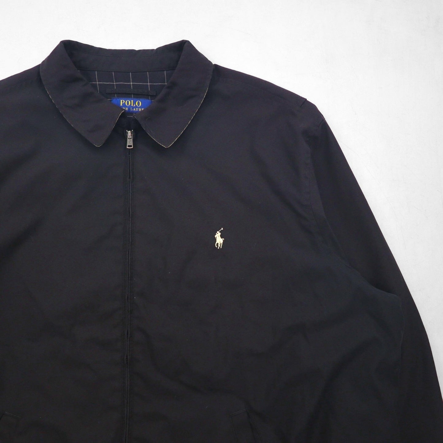Polo Ralph Lauren スウィングトップ ハリントンジャケット 2XL ブラック チンストラップ スモールポニー刺繡