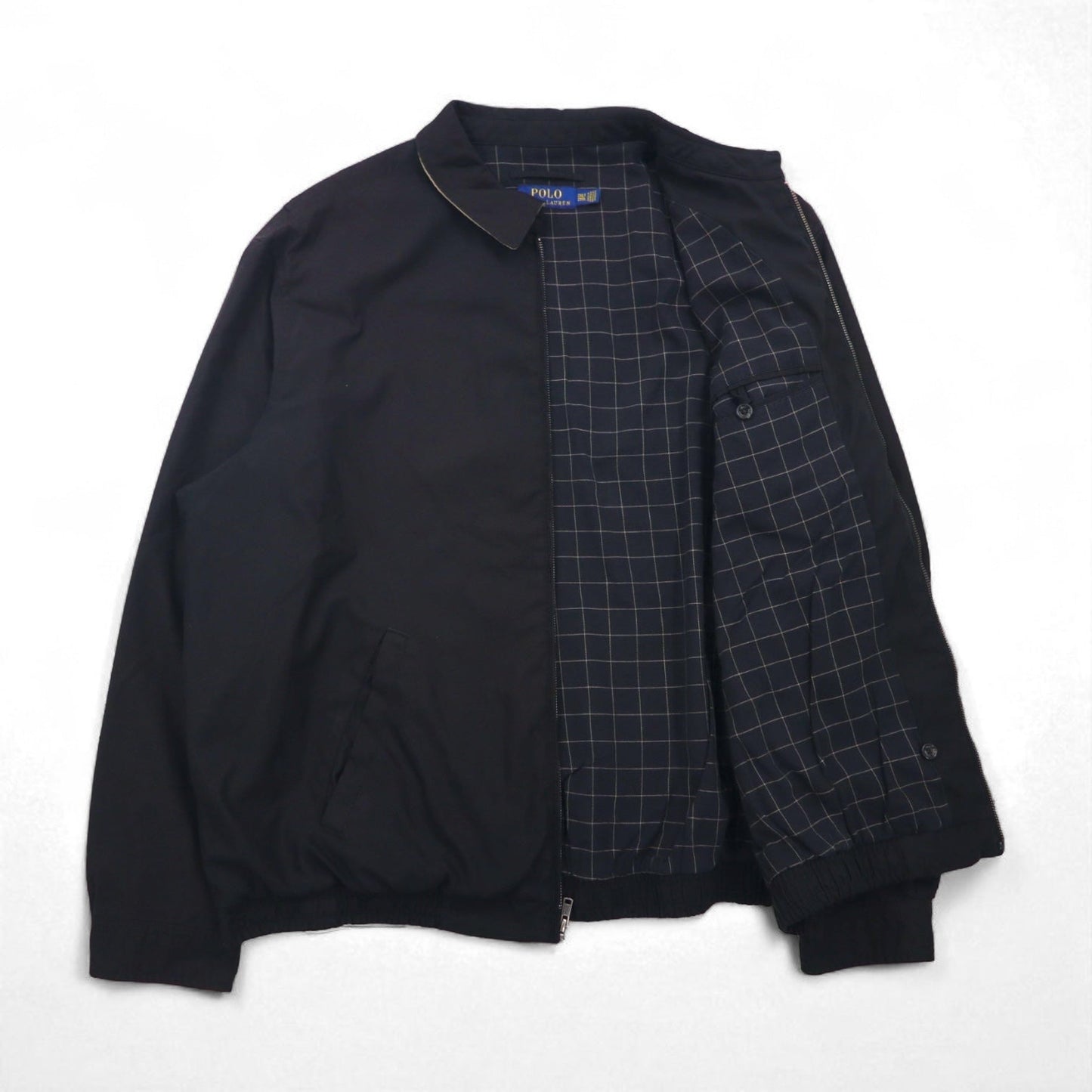 Polo Ralph Lauren スウィングトップ ハリントンジャケット 2XL ブラック チンストラップ スモールポニー刺繡