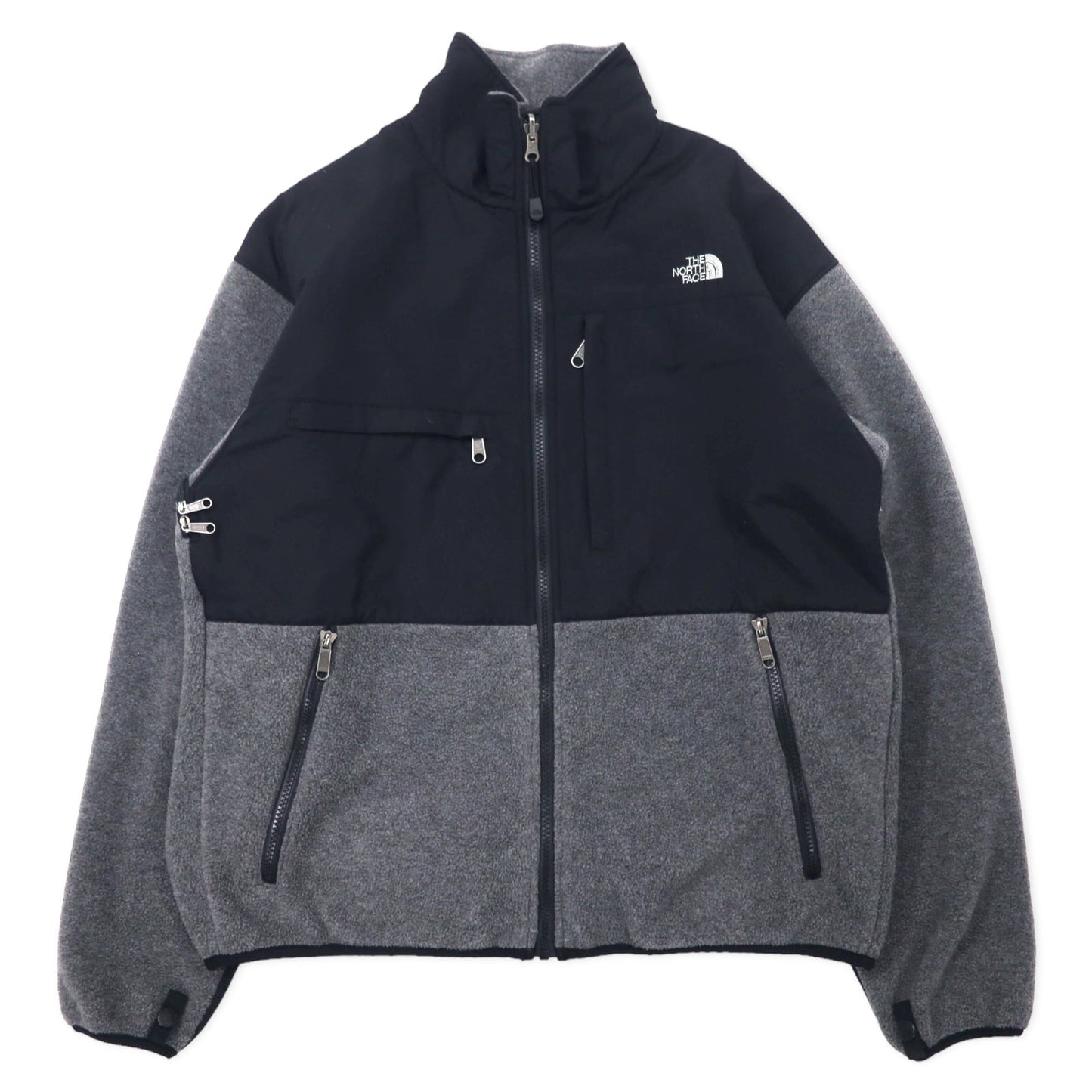 THE NORTH FACE デナリジャケット フリース LL グレー ポリエステル POLARTEC ワンポイントロゴ刺繍 NL45001A
