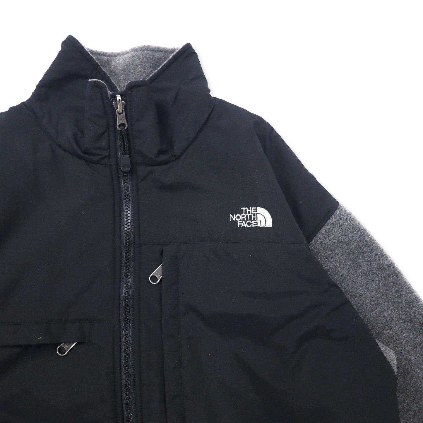 THE NORTH FACE デナリジャケット フリース LL グレー ポリエステル POLARTEC ワンポイントロゴ刺繍 NL45001A