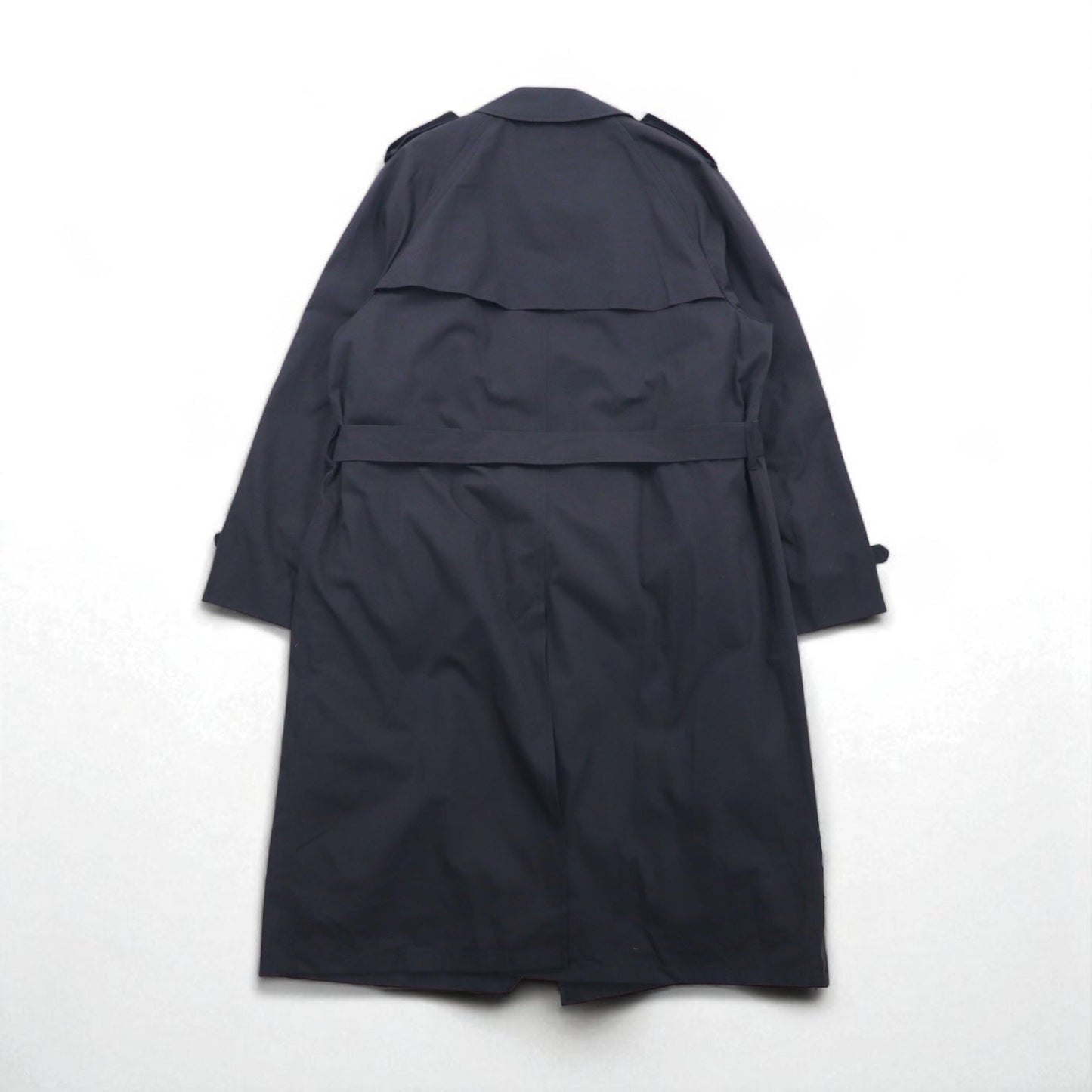 BOTANY500 80年代 USA製 ダブル トレンチコート XL ブラック ベルト付 ライナー着脱 エポレット
