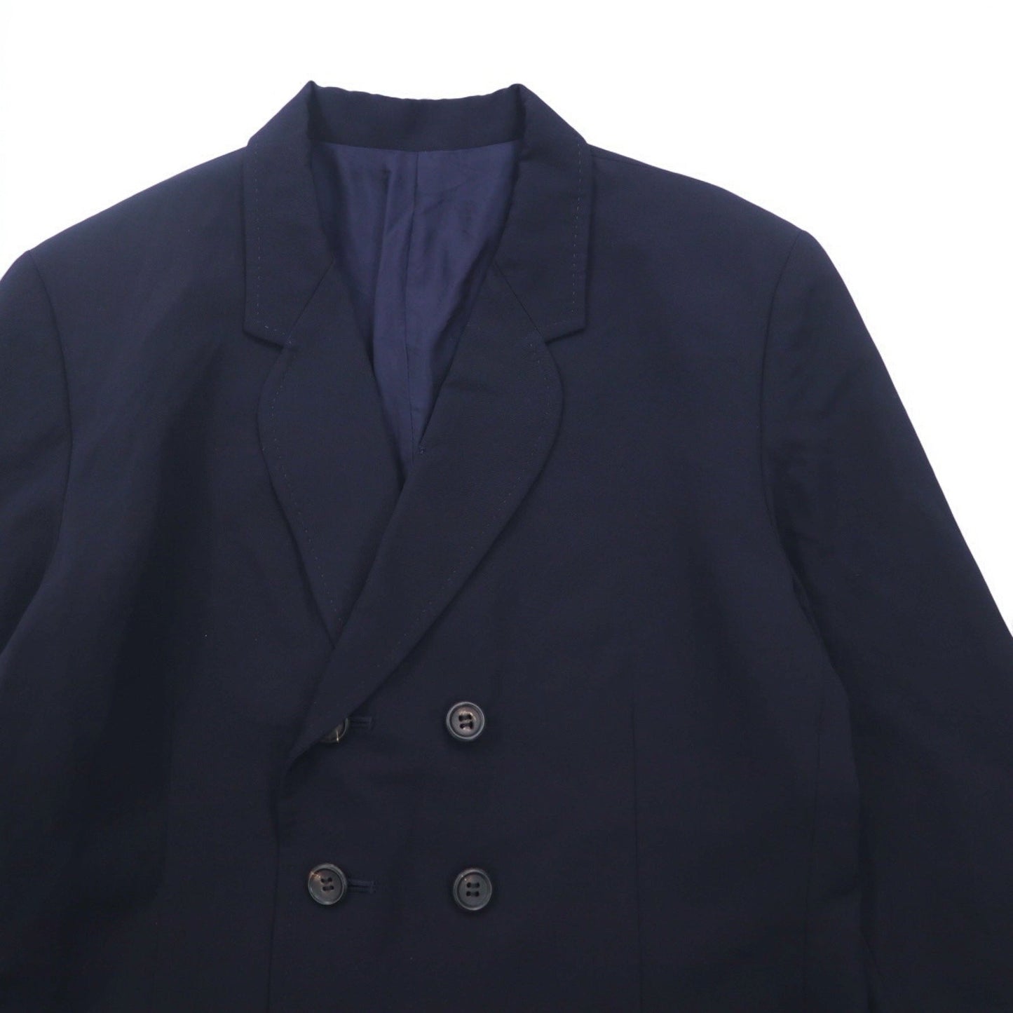 Y's 90s Double-Breasted Tailored Jacket/Blazer, Navy Gabardine, Size S, YT-J06_100, Made in Japan