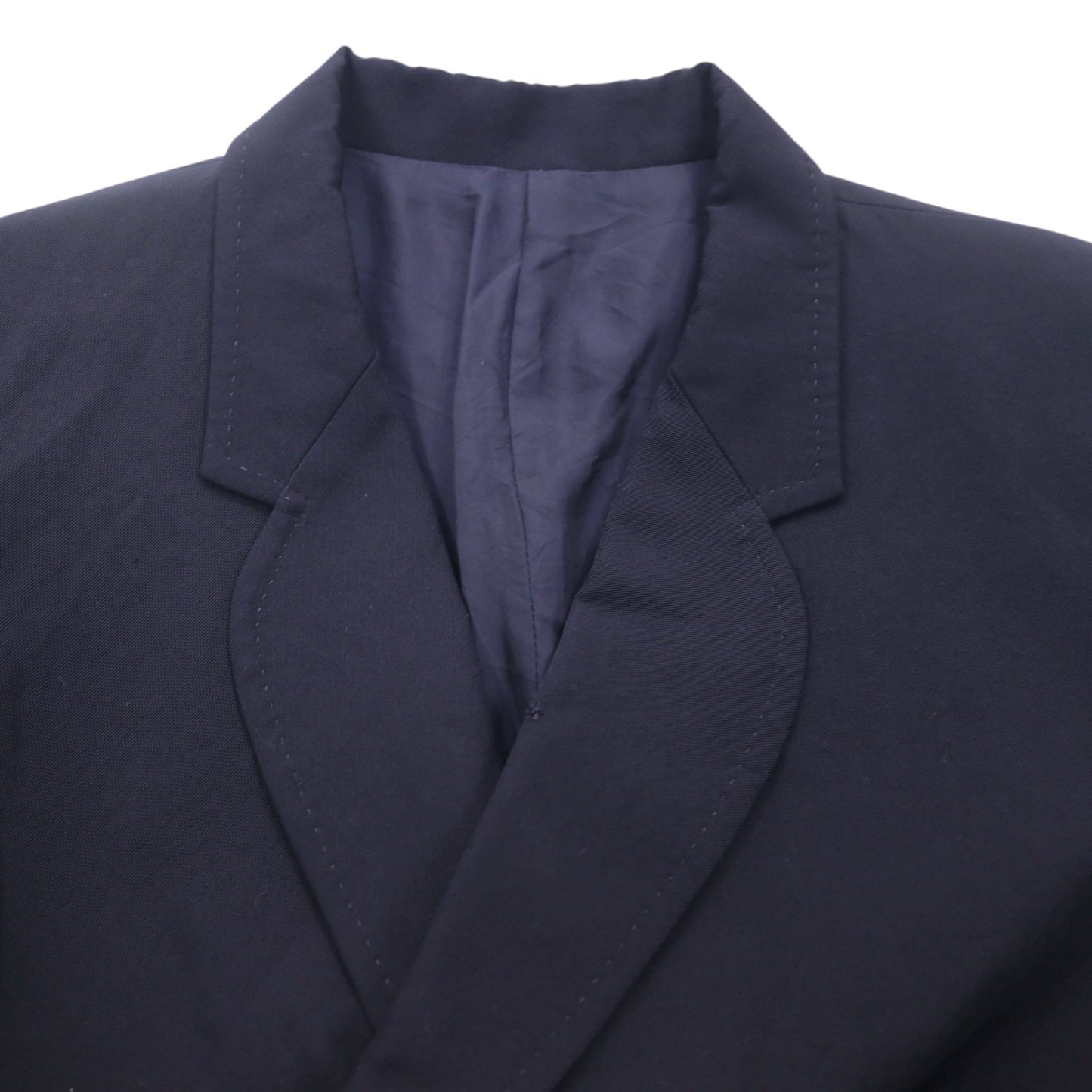 Y's 90s Double-Breasted Tailored Jacket/Blazer, Navy Gabardine, Size S, YT-J06_100, Made in Japan