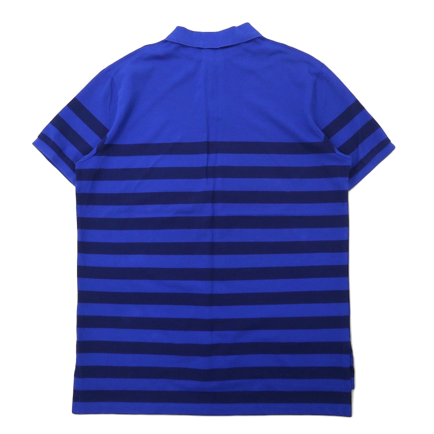 POLO RALPH LAUREN Striped Polo Shirt, XL, Blue/Navy, Cotton, Pique, Custom Fit, Small Pony Embroidery