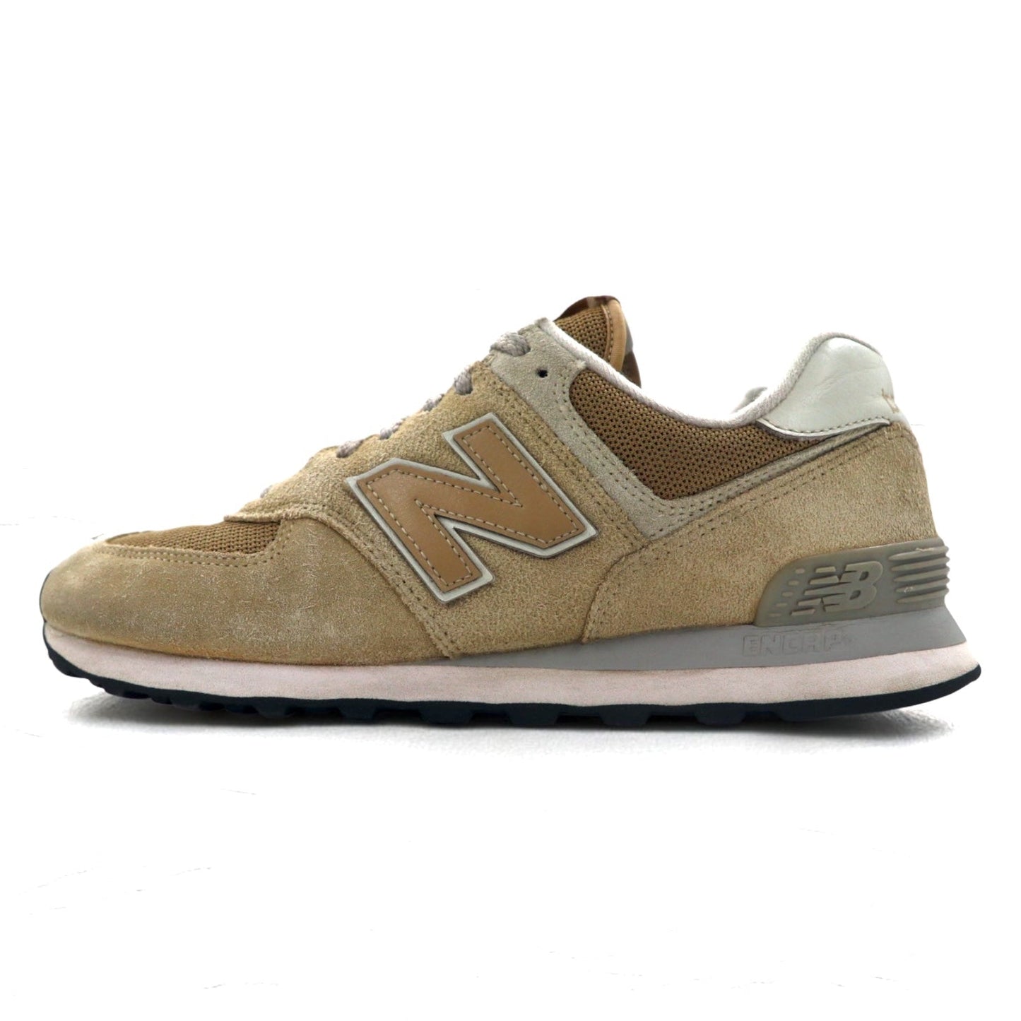 New Balance 574 Sneakers, Size 26.5cm, Beige Suede, ML574EBE