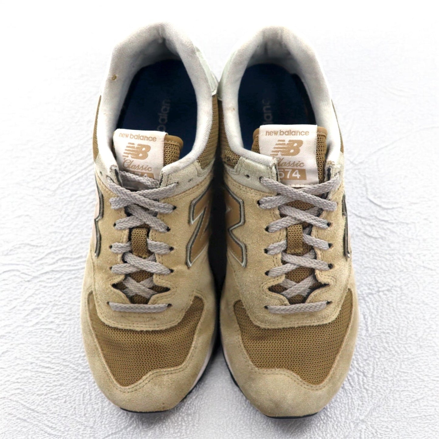 New Balance 574 Sneakers, Size 26.5cm, Beige Suede, ML574EBE