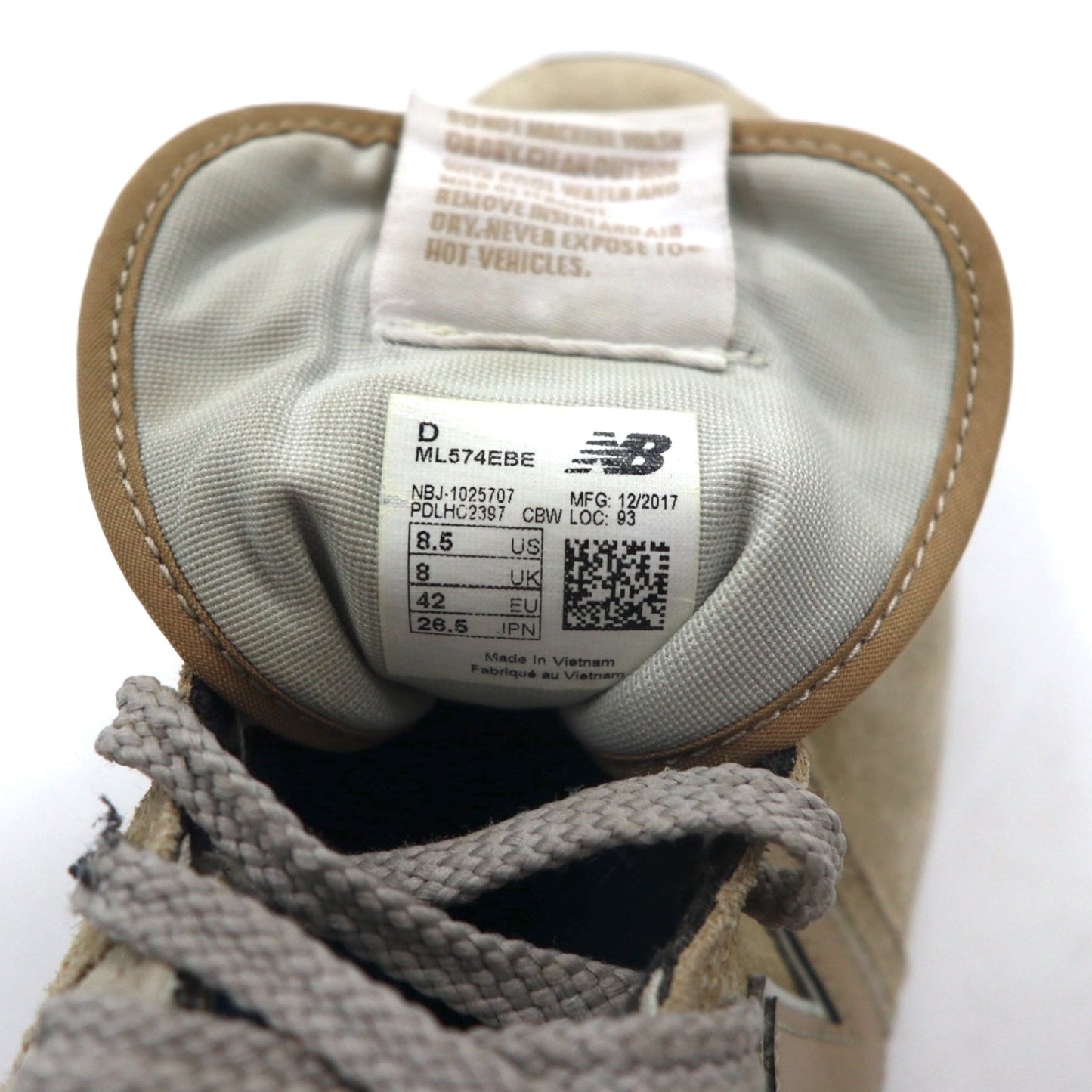 New Balance 574 Sneakers, Size 26.5cm, Beige Suede, ML574EBE