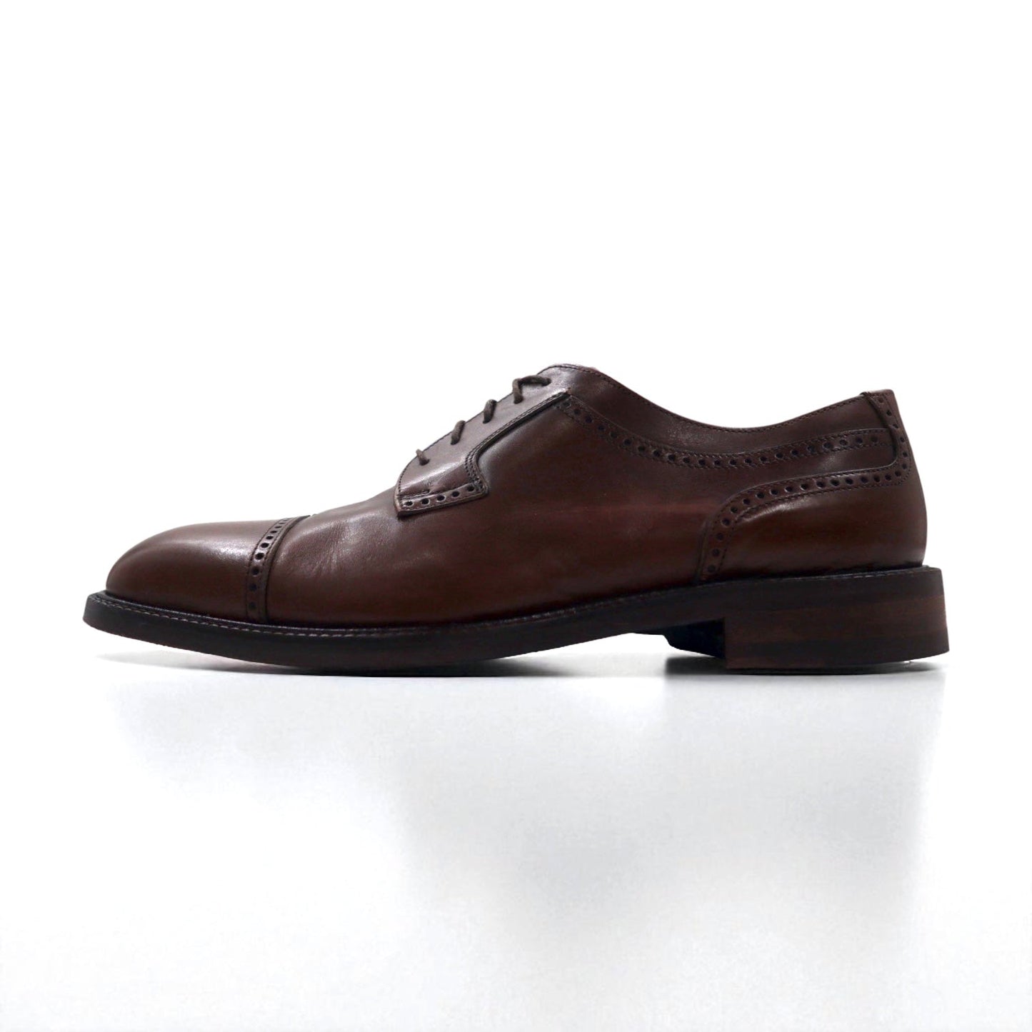 FLORSHEIM Imperial Straight-Tip Dress Shoes, Made in Italy, Size 27cm, Brown Leather, 93681
