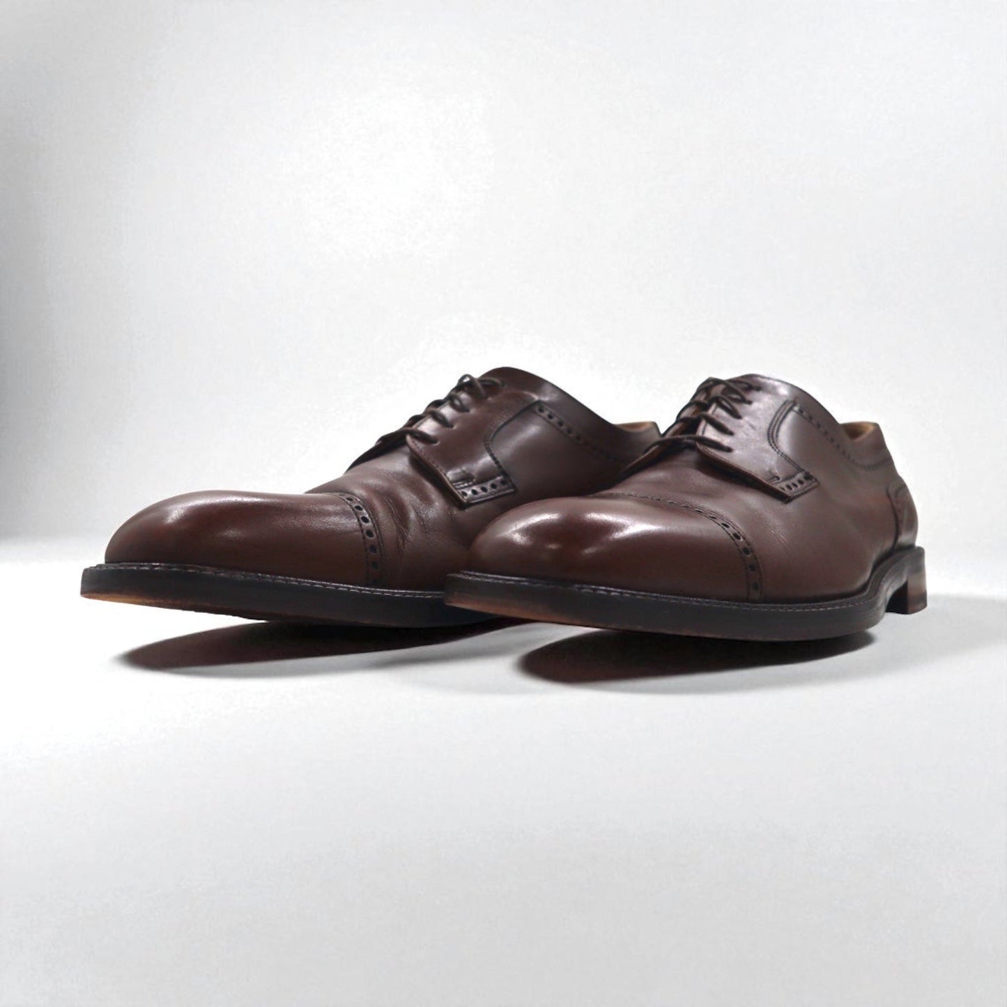 FLORSHEIM Imperial Straight-Tip Dress Shoes, Made in Italy, Size 27cm, Brown Leather, 93681