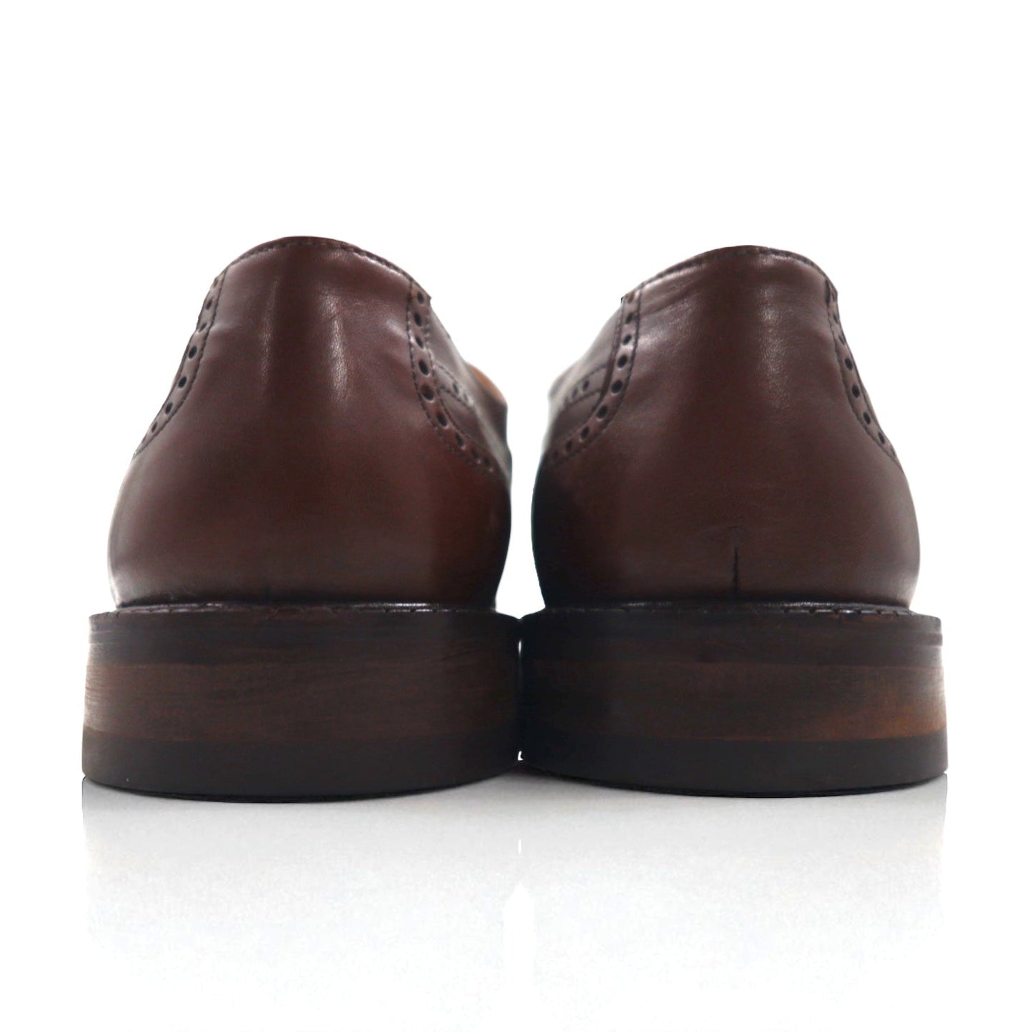 FLORSHEIM Imperial Straight-Tip Dress Shoes, Made in Italy, Size 27cm, Brown Leather, 93681