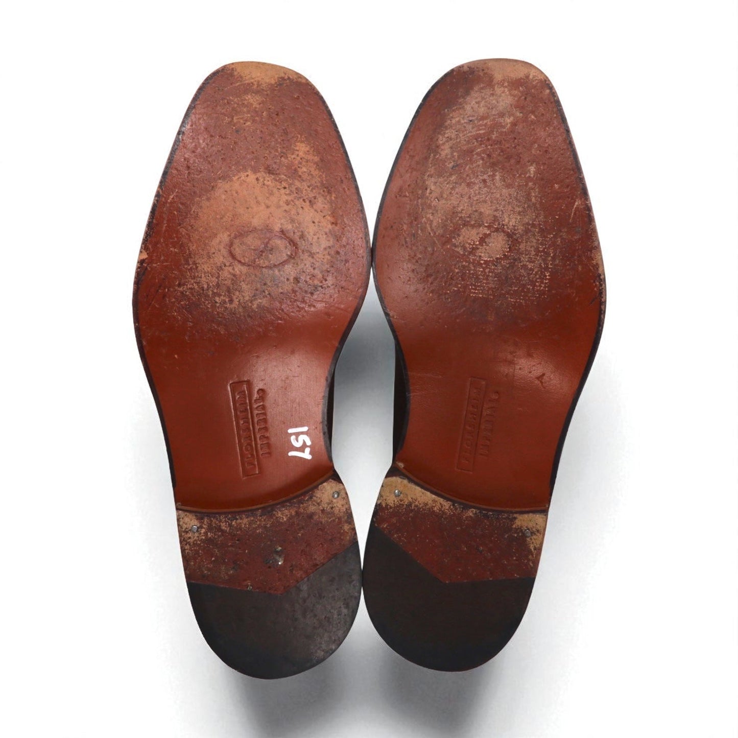 FLORSHEIM Imperial Straight-Tip Dress Shoes, Made in Italy, Size 27cm, Brown Leather, 93681