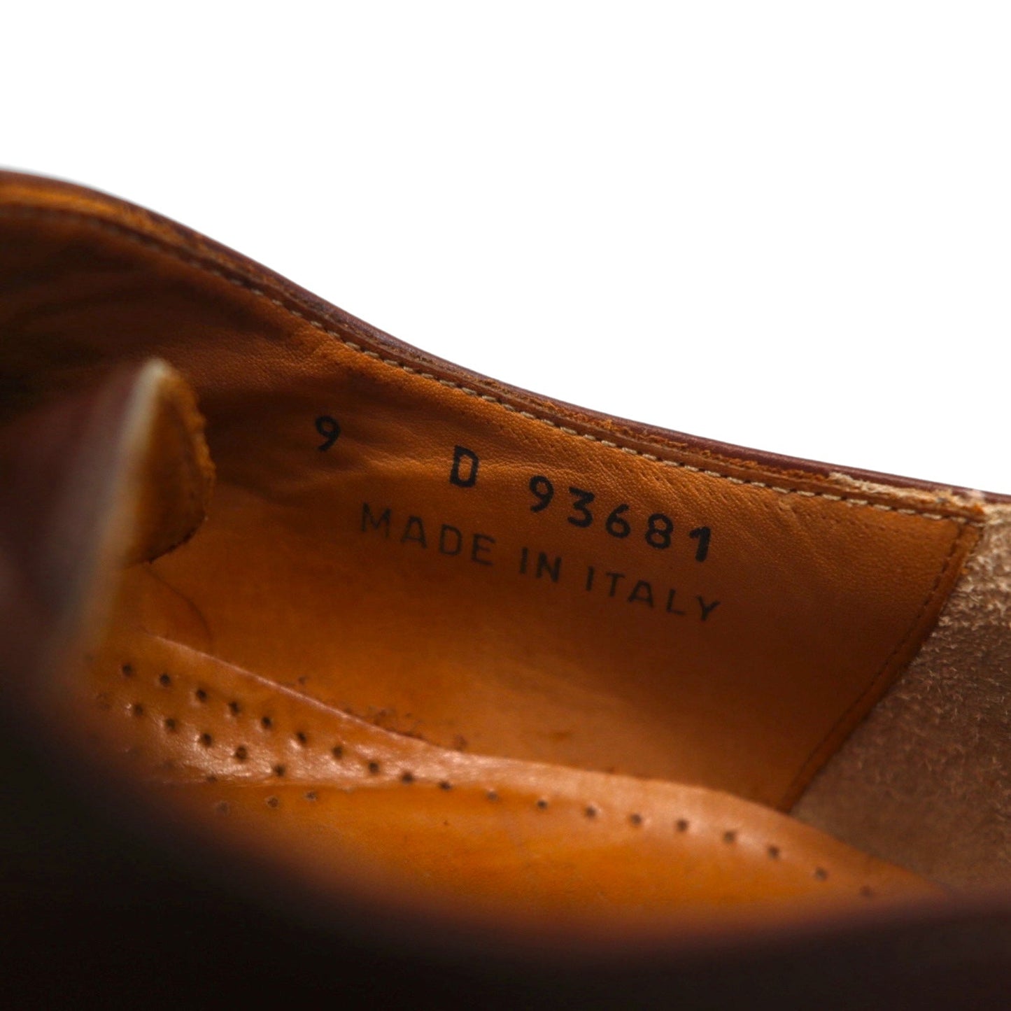 FLORSHEIM Imperial Straight-Tip Dress Shoes, Made in Italy, Size 27cm, Brown Leather, 93681