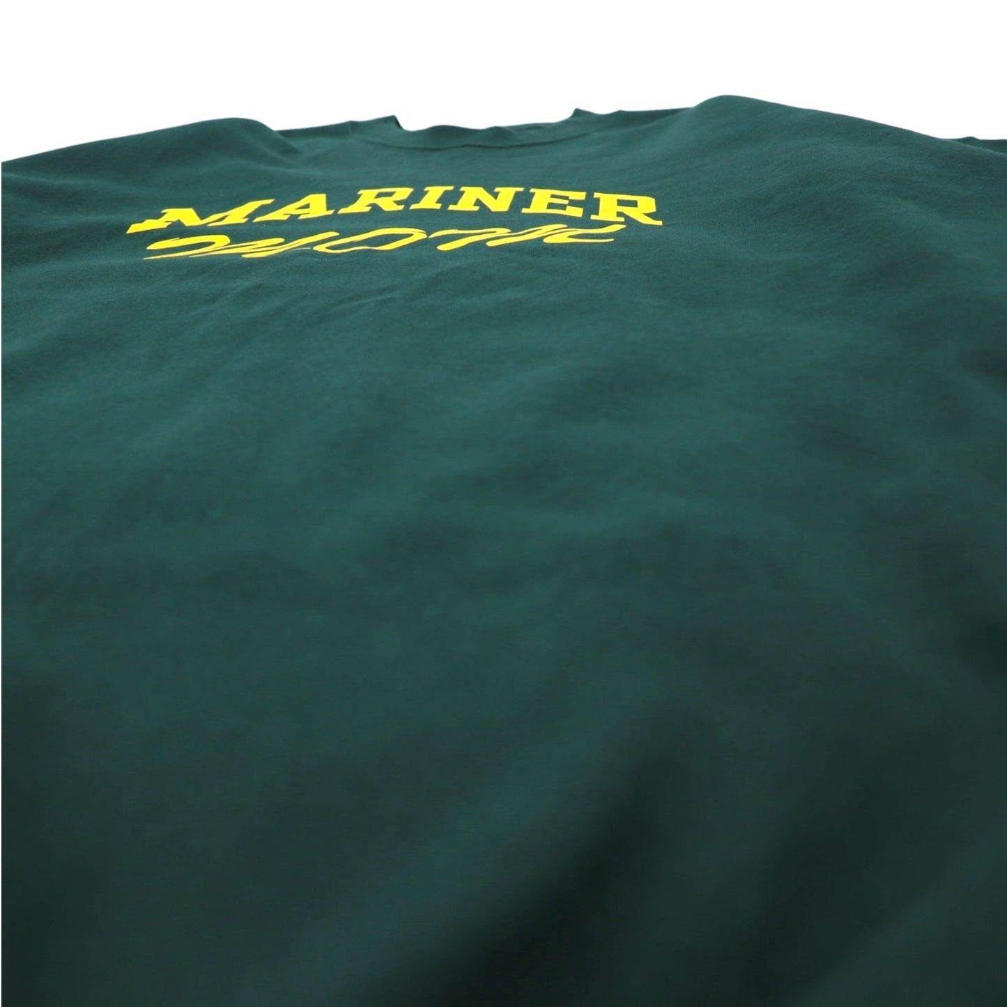 PORT & COMPANY College Print Sweatshirt, Size XL, Green, Fleece-Lined, Arch Logo, MARINER, Made in Honduras