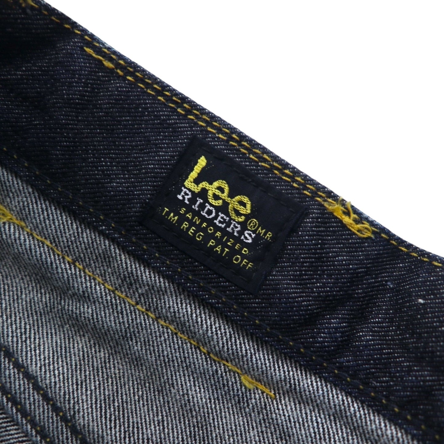 Lee RIDERS ブーツカット リジッド デニムパンツ S インディゴ ブルー ジッパーフライ レザーパッチ