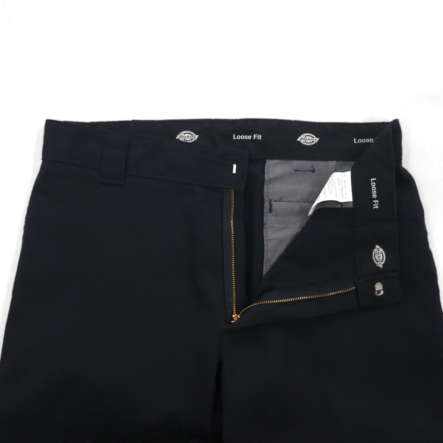 Dickies ルーズフィット LOOSE FIT ダブルニー ワークパンツ チノパンツ L ブラック 85283FBK メキシコ製