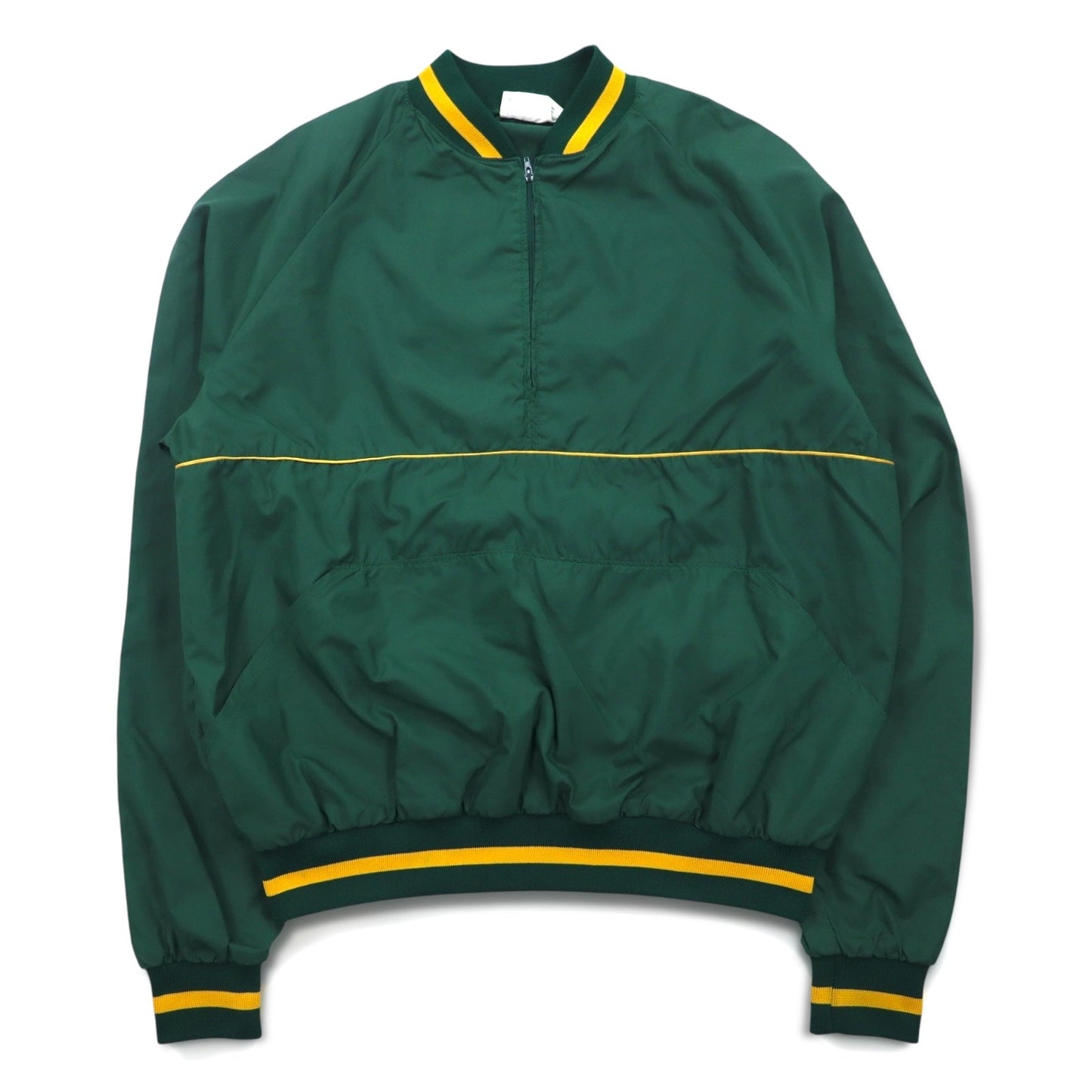 Made in USA 90s Doherty Dunne Ribline Half-Zip Nylon Jacket, Size L, Green