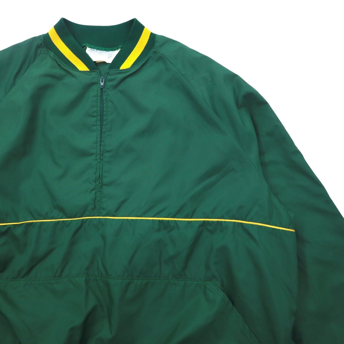 Made in USA 90s Doherty Dunne Ribline Half-Zip Nylon Jacket, Size L, Green