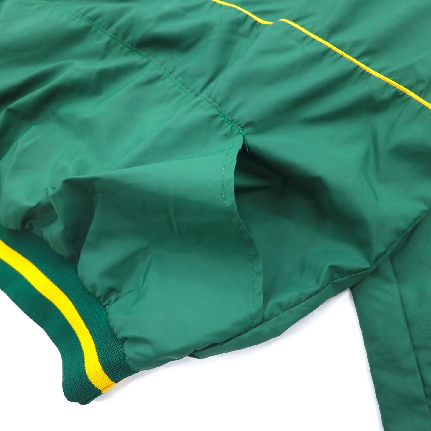 Made in USA 90s Doherty Dunne Ribline Half-Zip Nylon Jacket, Size L, Green