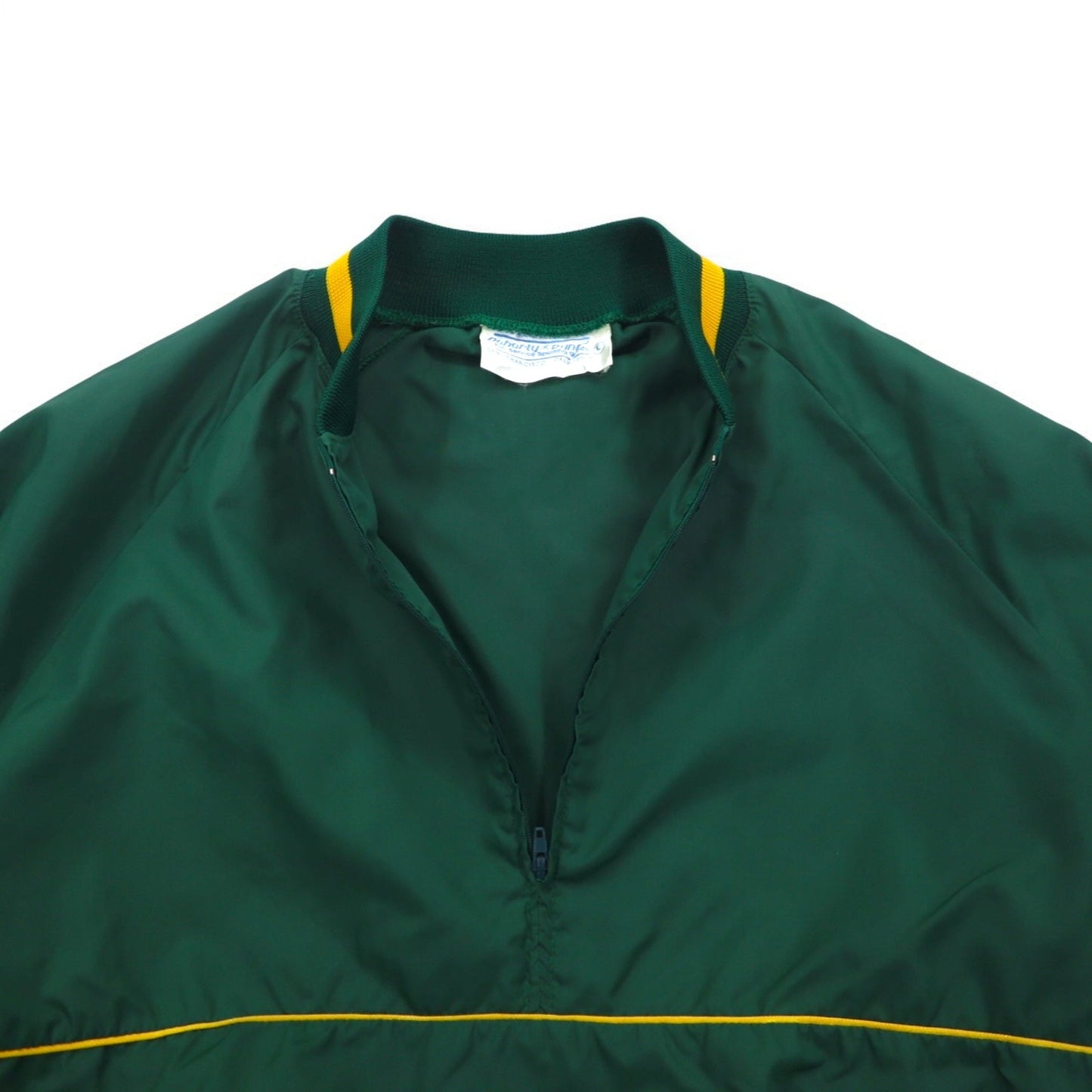 Made in USA 90s Doherty Dunne Ribline Half-Zip Nylon Jacket, Size L, Green