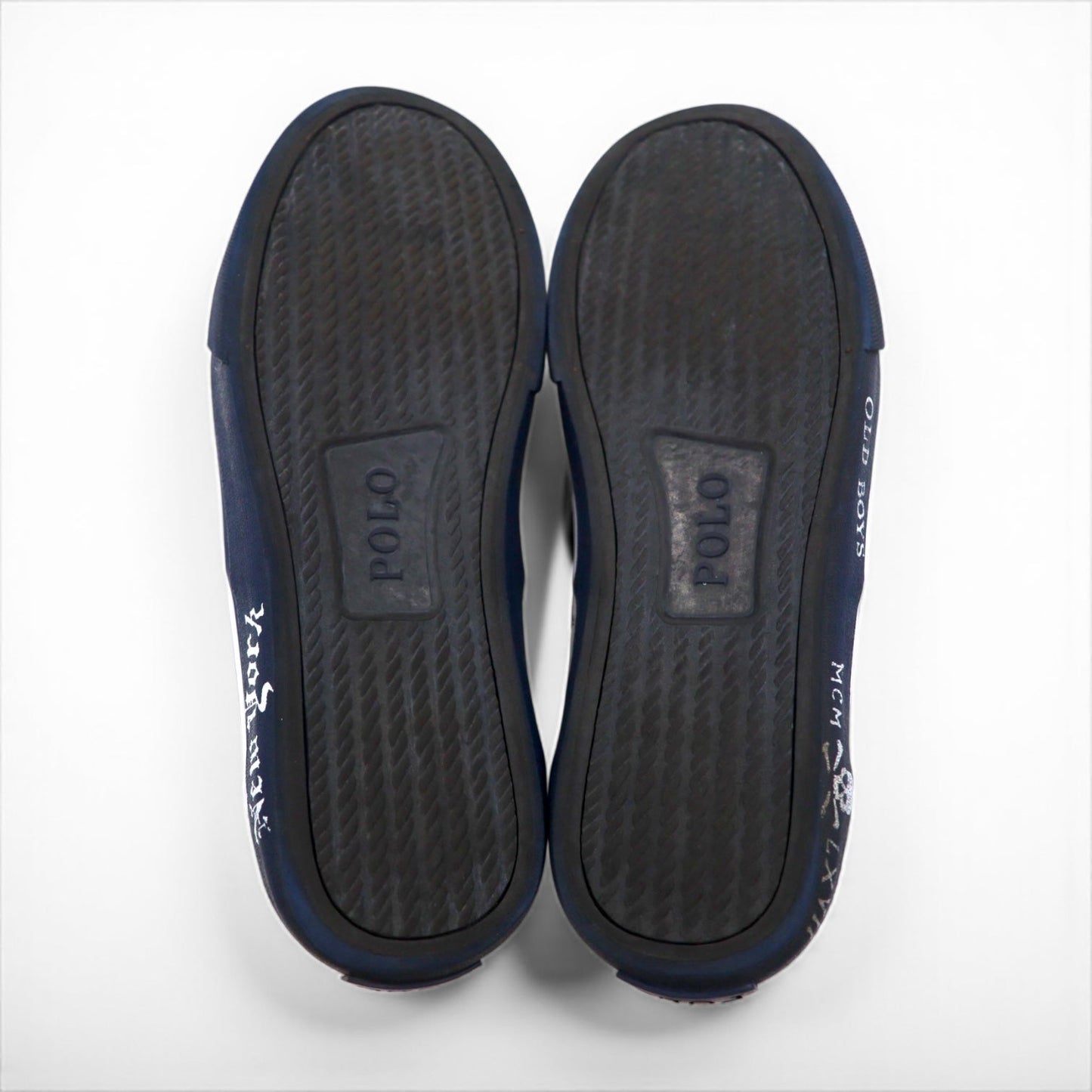 Ralph Lauren ローカットスニーカー 25.5cm キャンバス THORTON Ⅲ-NE スカル ワッペン 01087 J18