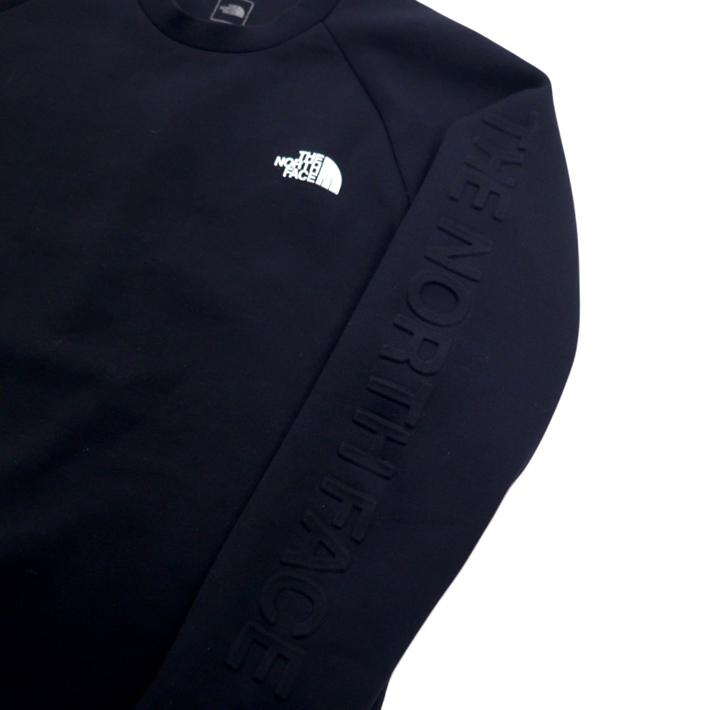 THE NORTH FACE テックエアー スウェット M ブラック ポリエステル レーヨン 袖ロゴ Tech Air Sweat Crew NT12087