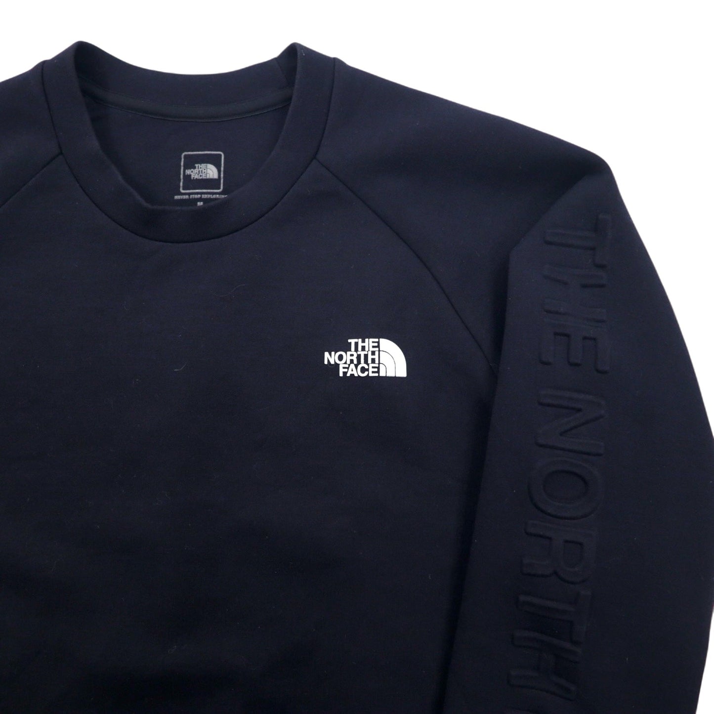 THE NORTH FACE テックエアー スウェット M ブラック ポリエステル レーヨン 袖ロゴ Tech Air Sweat Crew NT12087