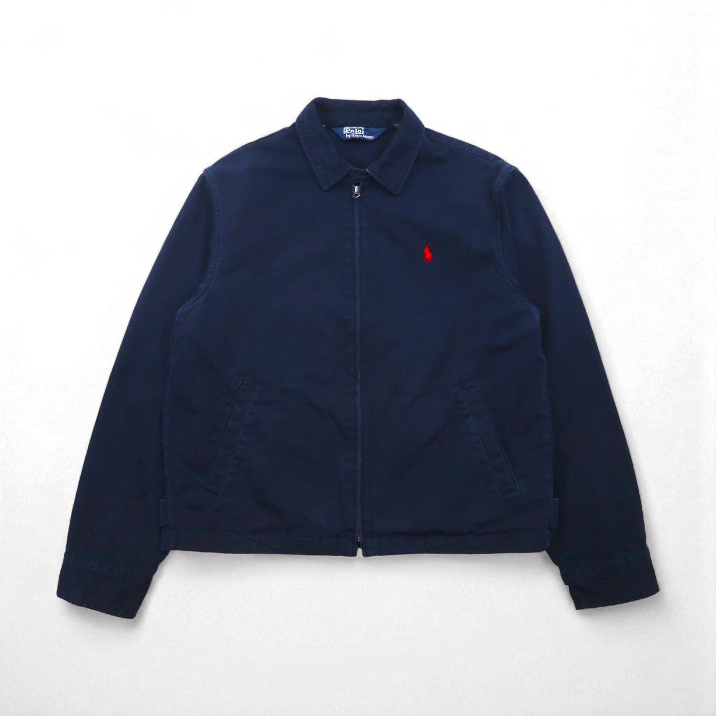Polo Ralph Lauren 90年代 スウィングトップ ハリントンジャケット L ネイビー スモールポニー刺繡 チンストラップ