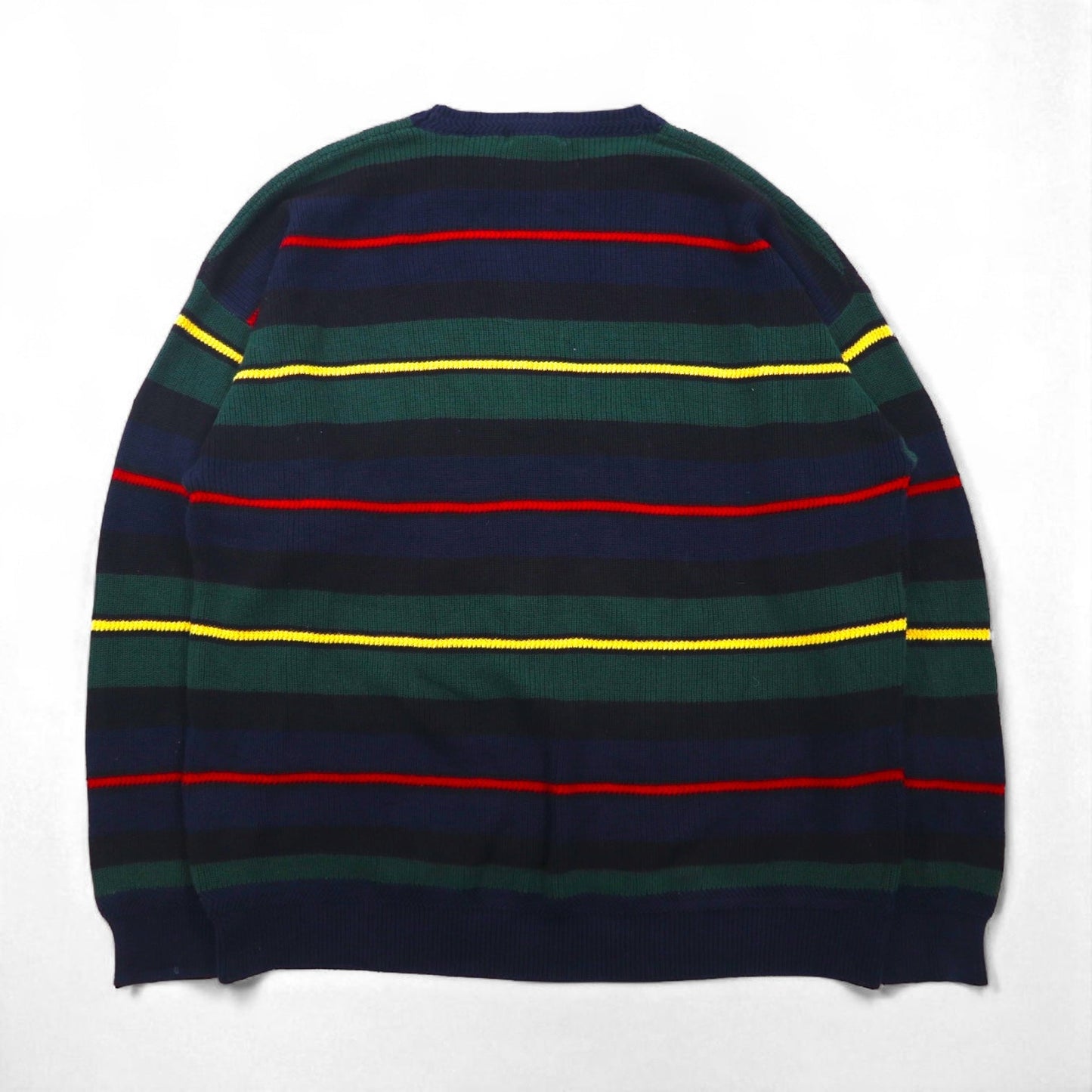 NAUTICA 90年代 ニット セーター 2XL マルチカラー コットン ボーダー ビッグサイズ