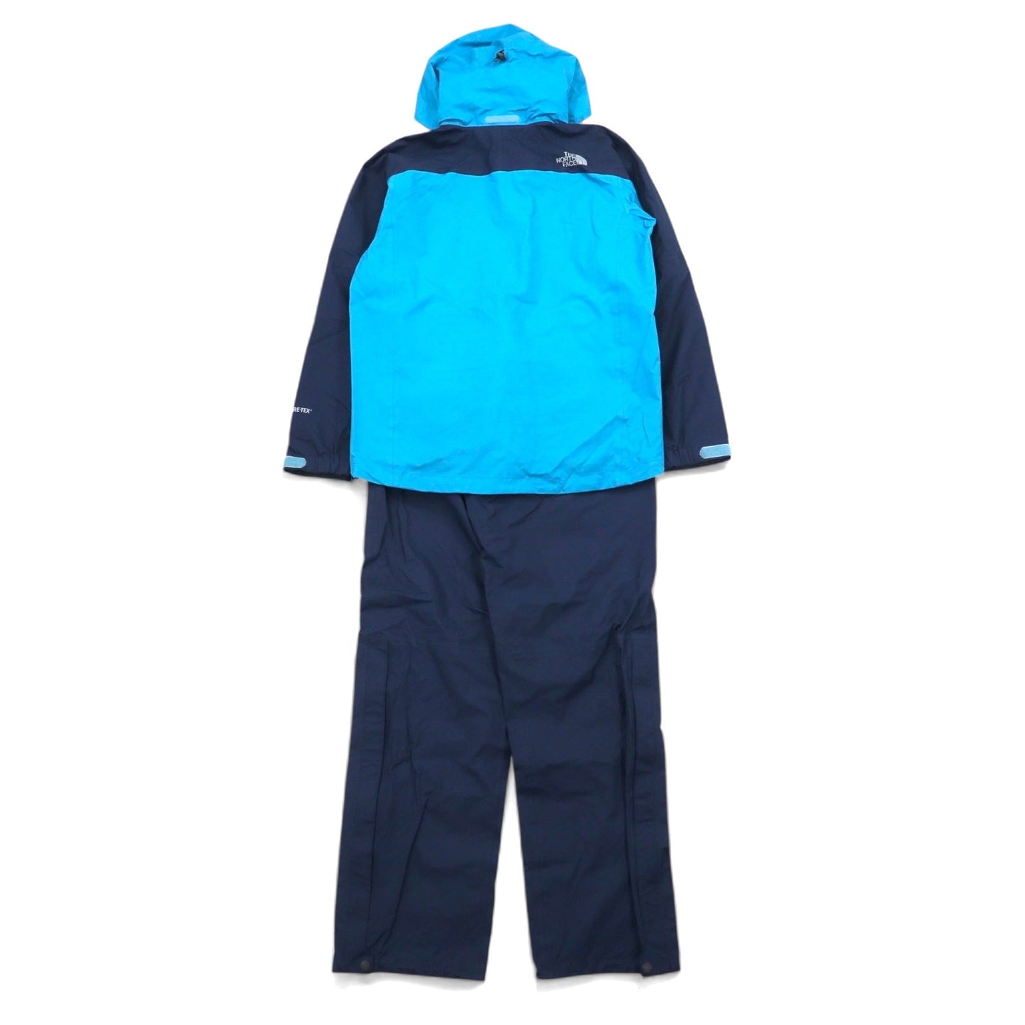 THE NORTH FACE RAINTEX PLASMA and GORE-TEX waterproof mountain parka set, size L, blue/navy, nylon, NPW11402