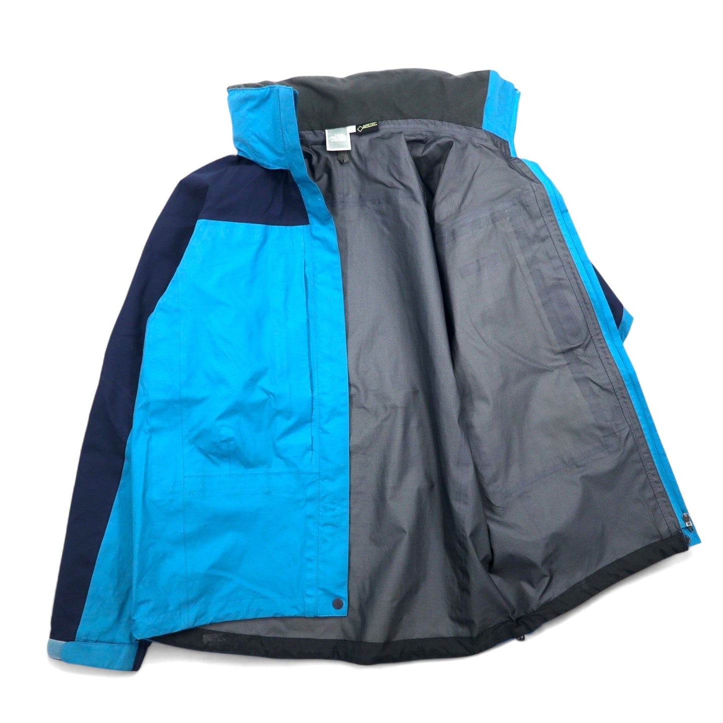 THE NORTH FACE RAINTEX PLASMA and GORE-TEX waterproof mountain parka set, size L, blue/navy, nylon, NPW11402