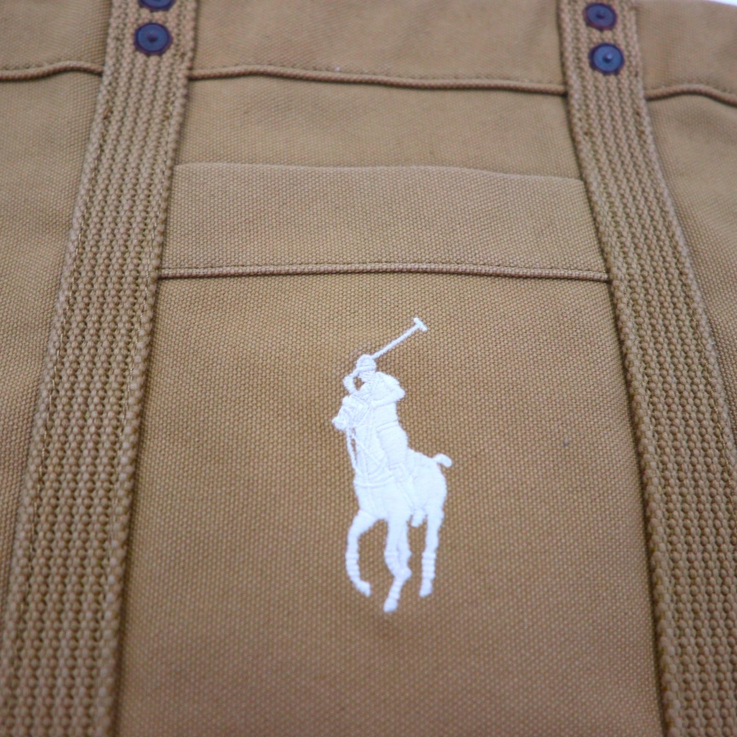 Polo Ralph Lauren トートバッグ ベージュ キャンバス ポニー刺繡