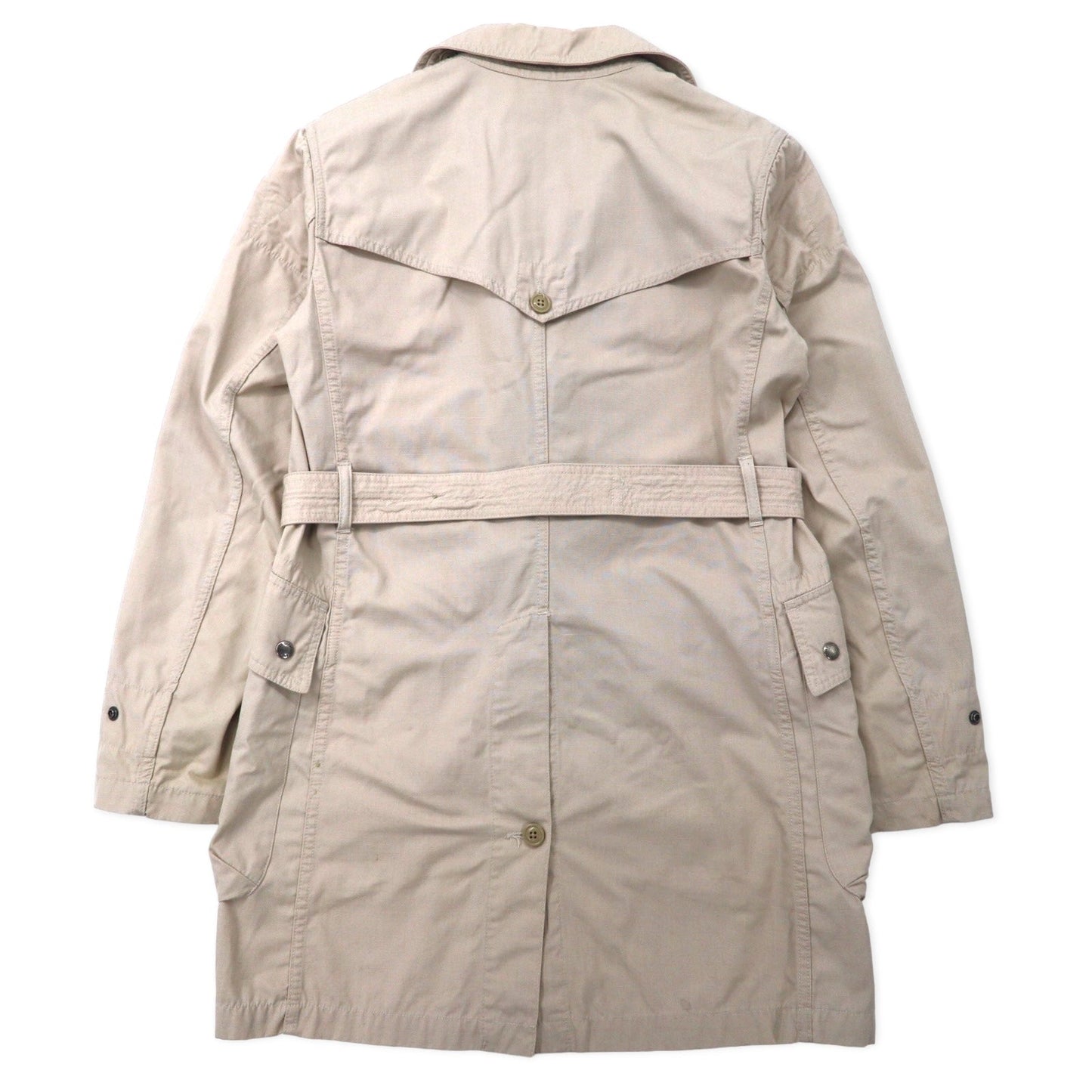 Engineered Garments USA-Made Ripstop Storm Bal-Collar Coat, Size XS, Beige, Nylon and Cotton
