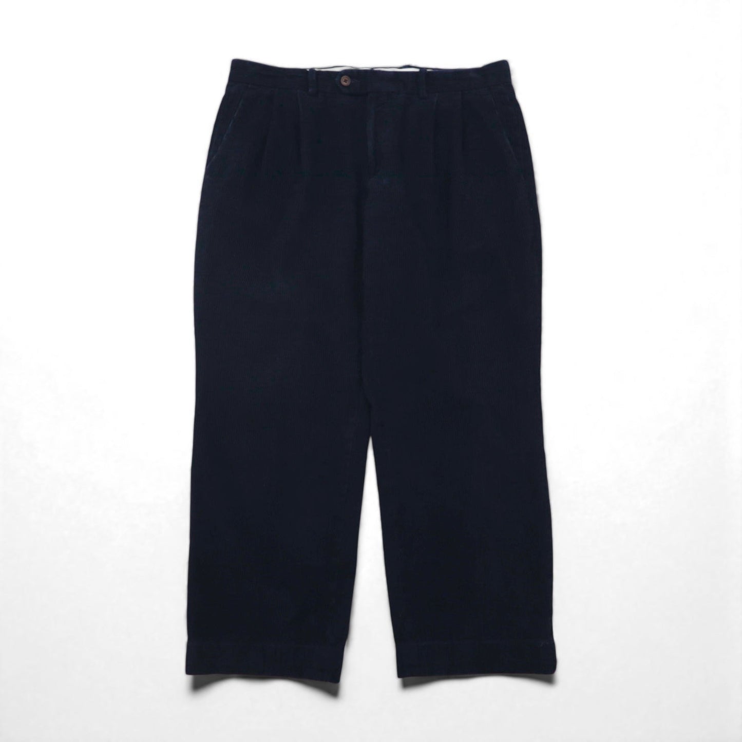 LAUREN RALPH LAUREN 90年代 2タック ワイド コーデュロイパンツ チノパンツ L ネイビー