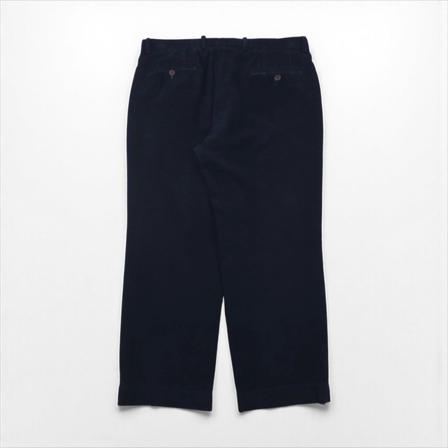 LAUREN RALPH LAUREN 90年代 2タック ワイド コーデュロイパンツ チノパンツ L ネイビー