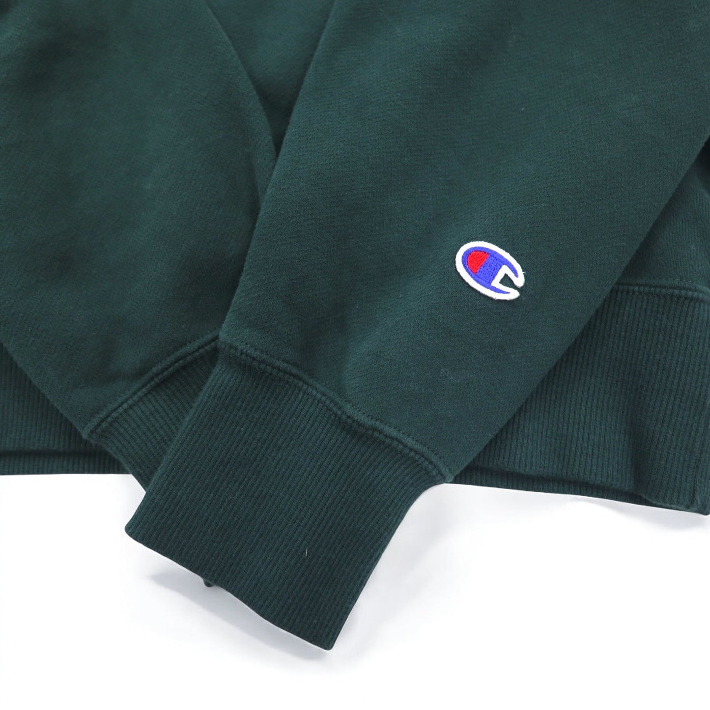 Champion Pullover Sweatshirt Hoodie, Size L, Green, Script Logo, CWSQ106R