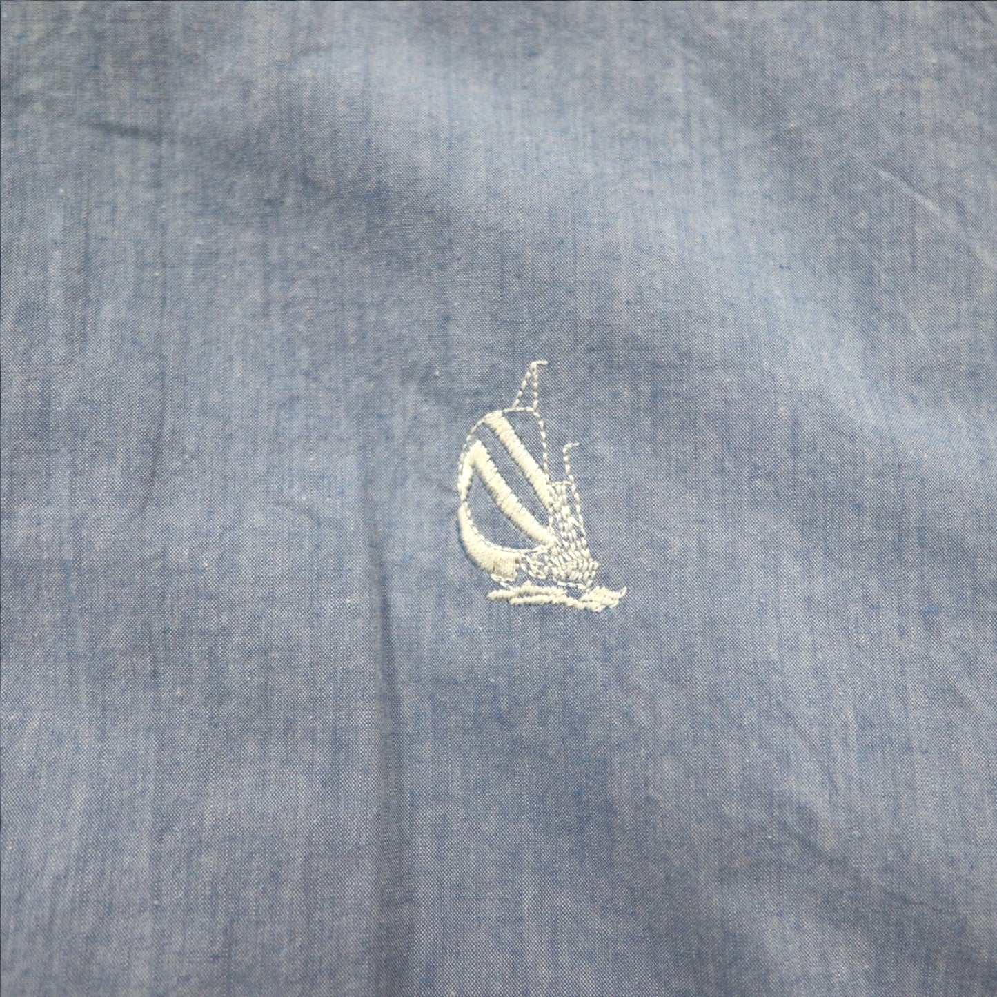 nautica 90年代 プルオーバー シャンブレーシャツ XL ブルー コットン ワンポイントロゴ刺繍
