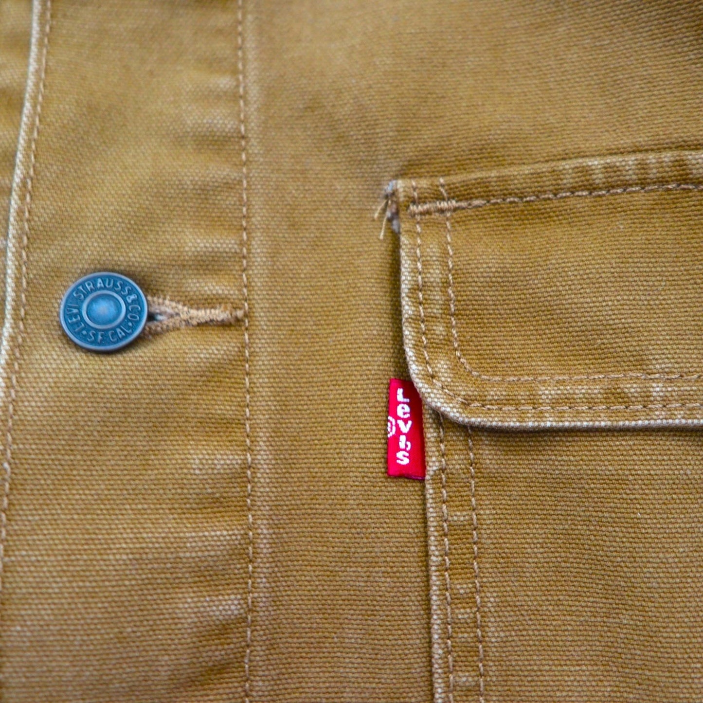 Levi's ダック地 カバーオール ユーティリティ ワークジャケット M キャメル A0744-0001