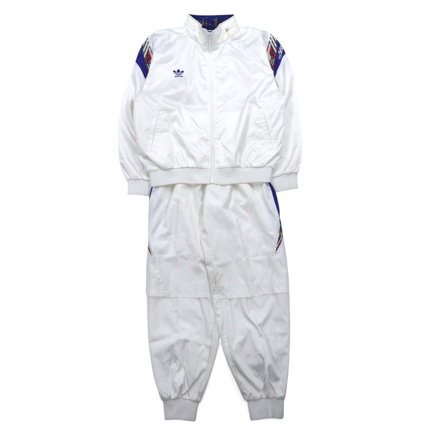 adidas Descente 90s Track Jacket and Jersey Set, Size O, White, with Embroidered Trefoil Logo
