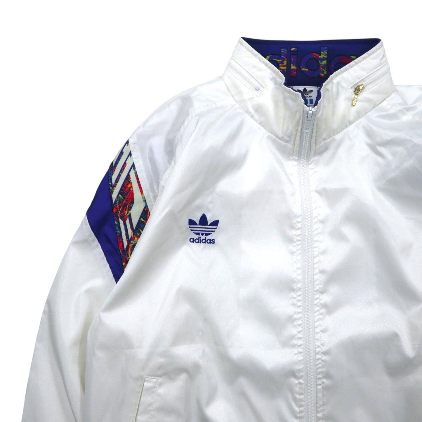 adidas Descente 90s Track Jacket and Jersey Set, Size O, White, with Embroidered Trefoil Logo