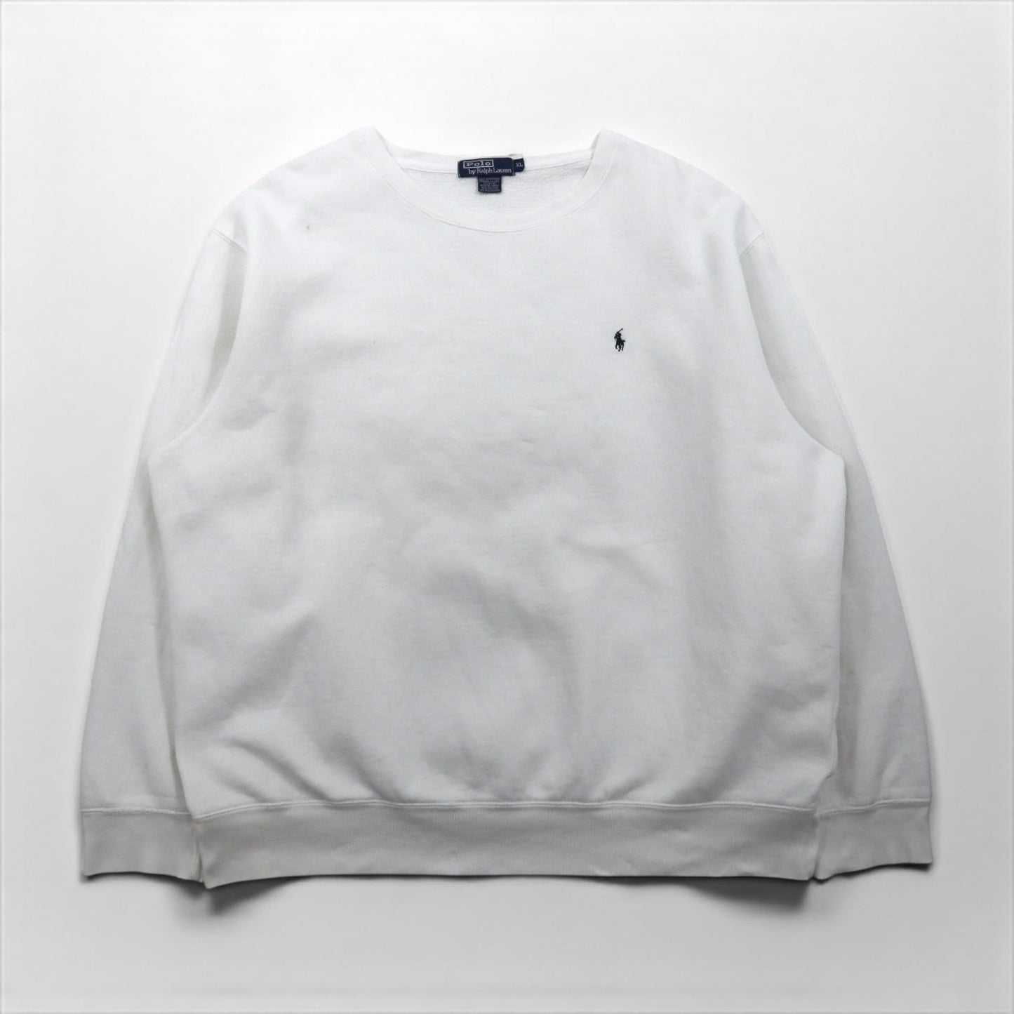 Polo Ralph Lauren 90年代 スウェット トレーナー XL ホワイト コットン スモールポニー刺繡