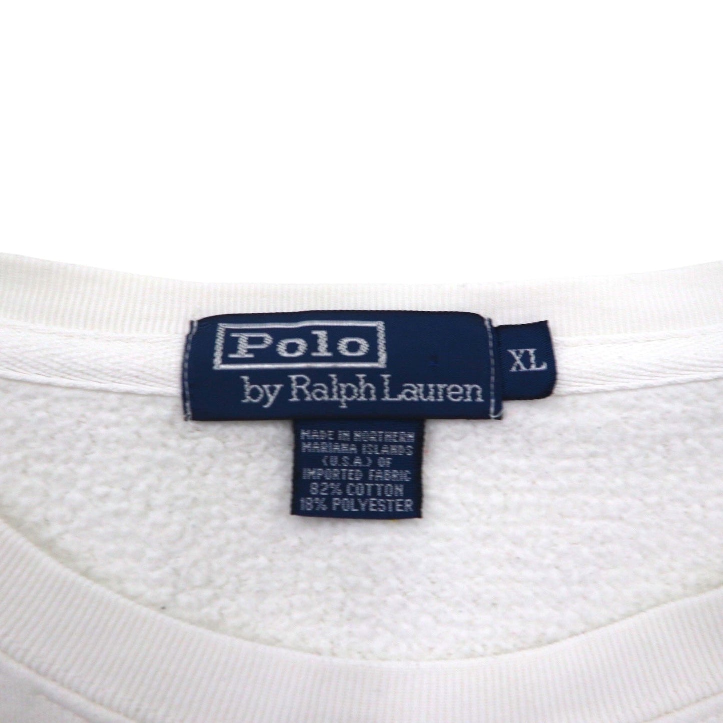 Polo Ralph Lauren 90年代 スウェット トレーナー XL ホワイト コットン スモールポニー刺繡