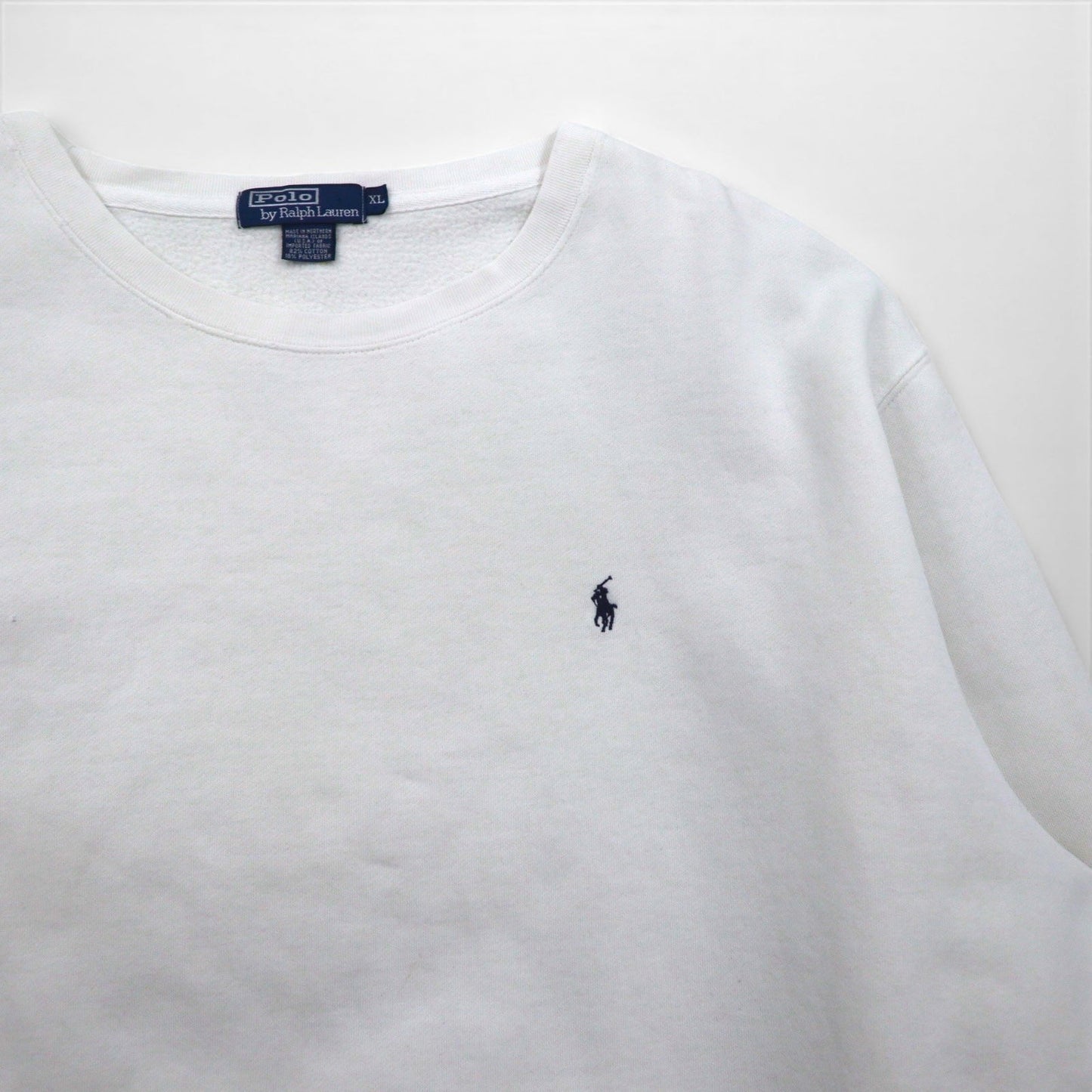 Polo Ralph Lauren 90年代 スウェット トレーナー XL ホワイト コットン スモールポニー刺繡