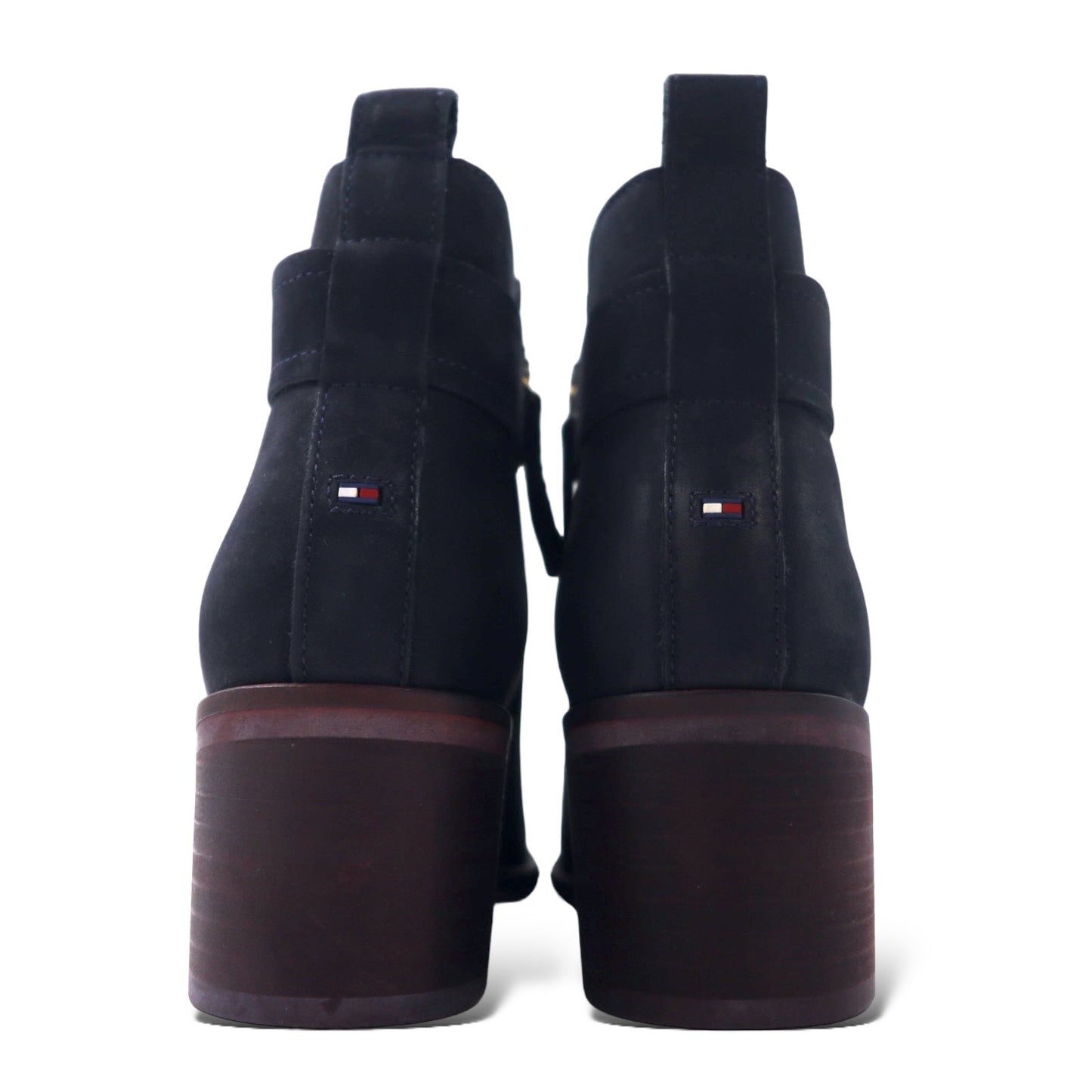 TOMMY HILFIGER ヌバックレザー ショートブーツ ブーティー 23.5cm サイドジップ ARISON F1285