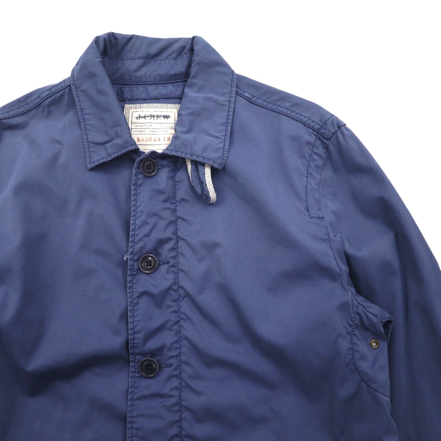 J.CREW マリンジャケット ヴィンテージ加工 カバーオール M チンストラップ ドローコード ダブルジップ 8504-05-3617 BROKEN IN
