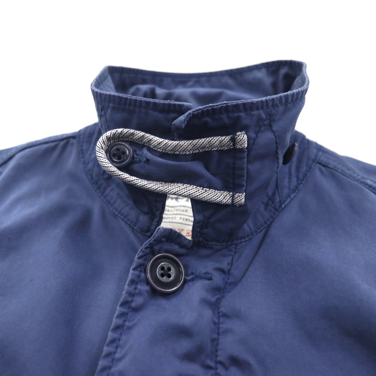 J.CREW マリンジャケット ヴィンテージ加工 カバーオール M チンストラップ ドローコード ダブルジップ 8504-05-3617 BROKEN IN