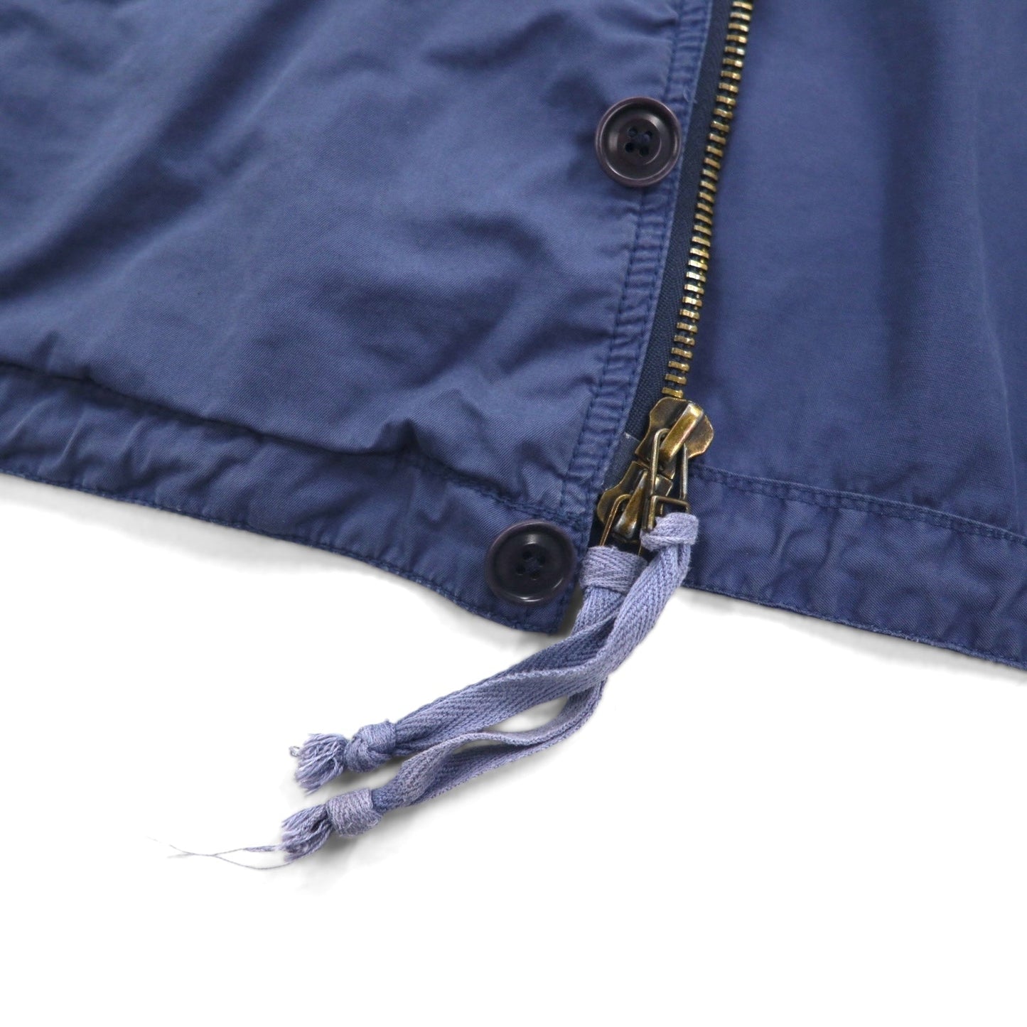 J.CREW マリンジャケット ヴィンテージ加工 カバーオール M チンストラップ ドローコード ダブルジップ 8504-05-3617 BROKEN IN