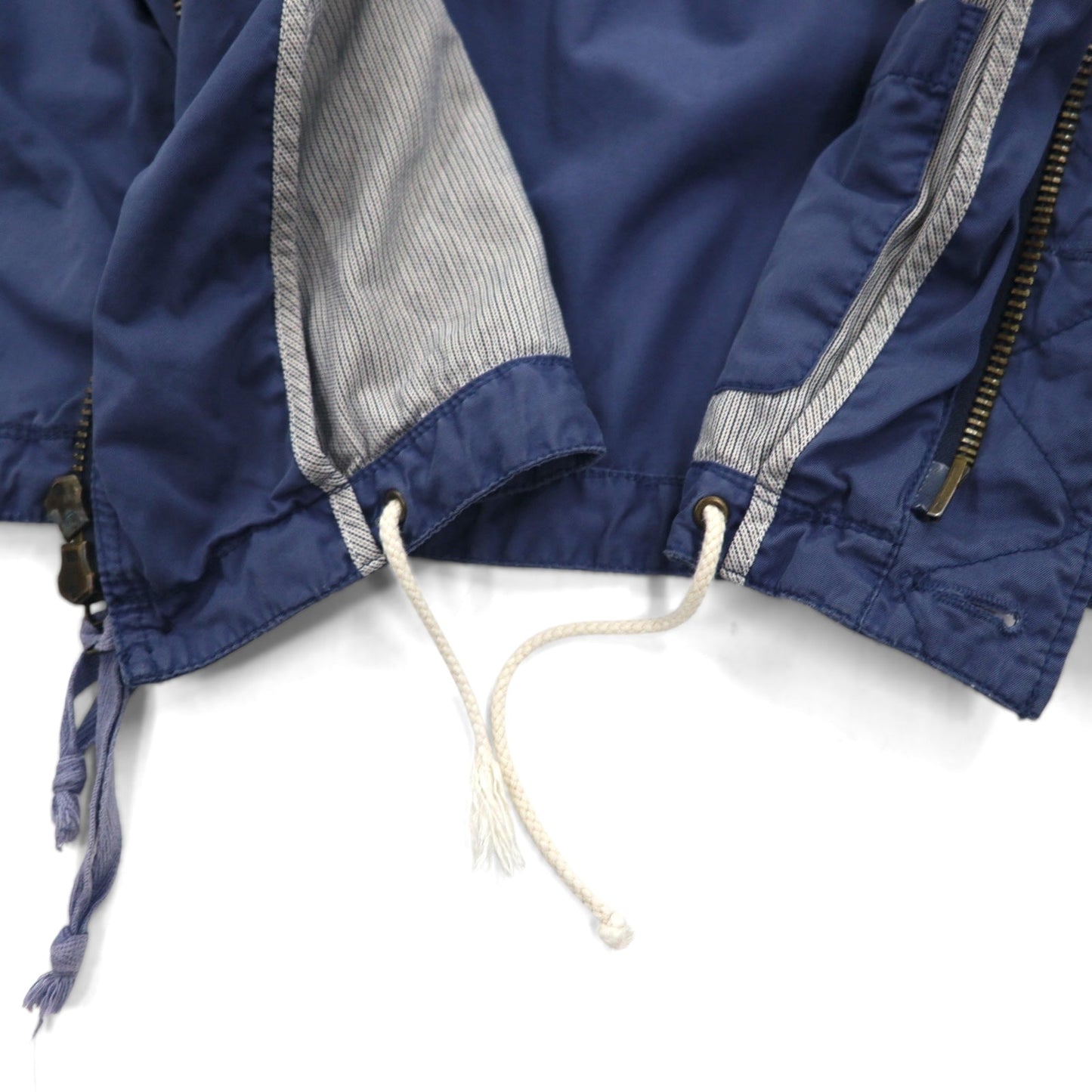J.CREW マリンジャケット ヴィンテージ加工 カバーオール M チンストラップ ドローコード ダブルジップ 8504-05-3617 BROKEN IN