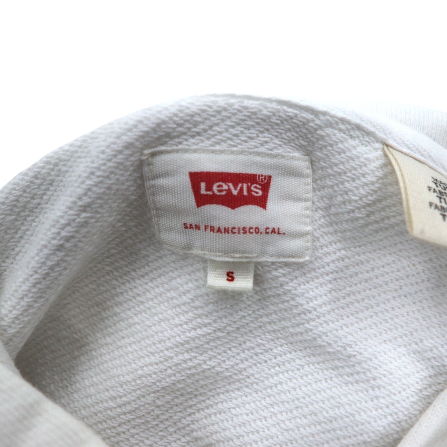 Levi's Logo Pullover Hoodie, Size S, White Cotton, 19622-0020, Made in Turkey