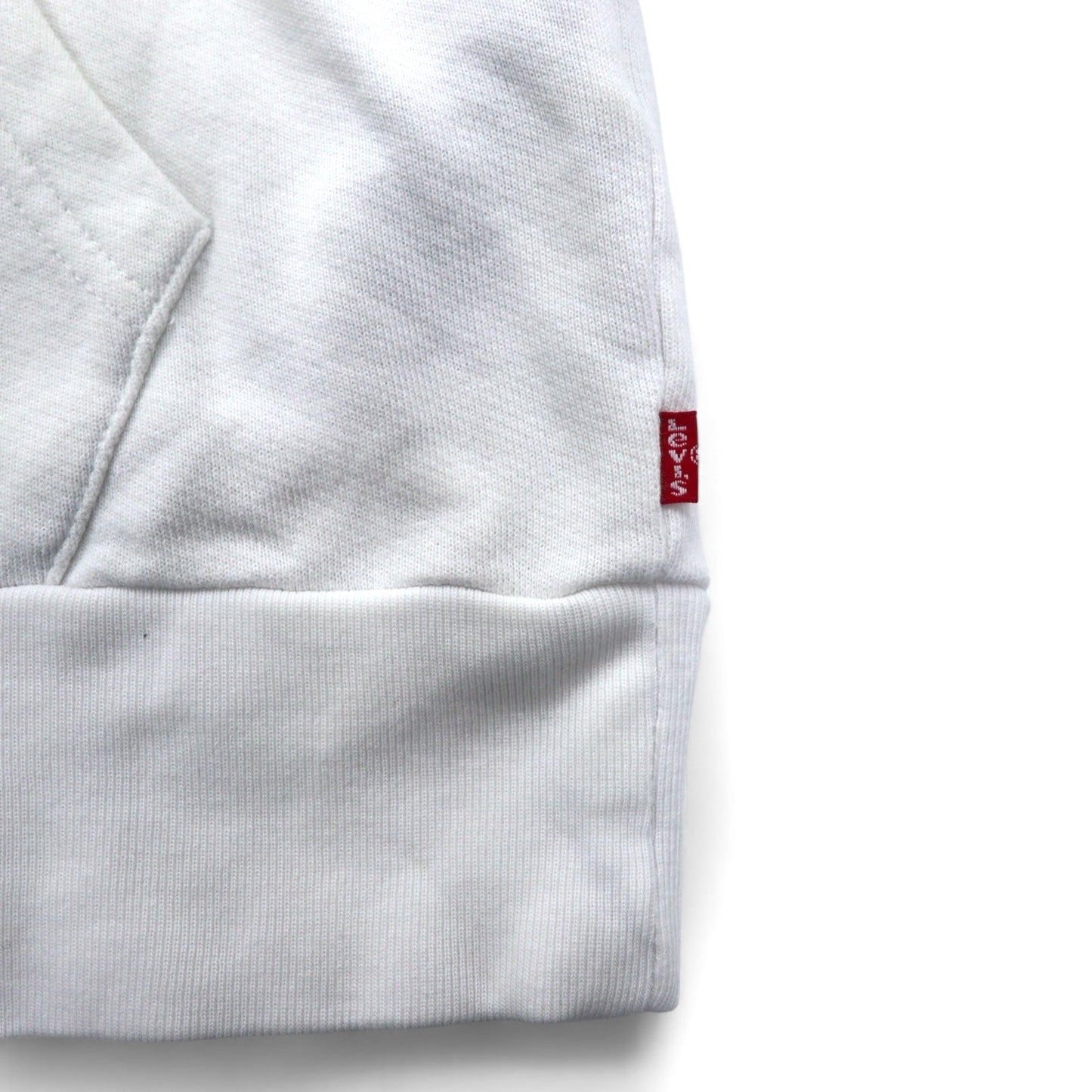 Levi's Logo Pullover Hoodie, Size S, White Cotton, 19622-0020, Made in Turkey