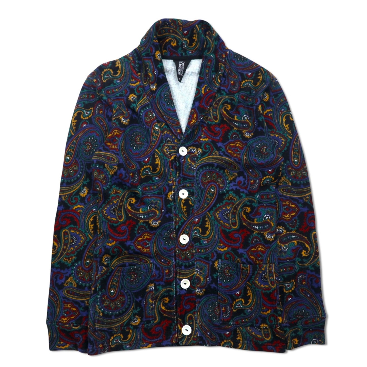JOYRICH ペイズリー スウェット カーディガン ショールカラー ジャケット S  マルチカラー 総柄 コットン